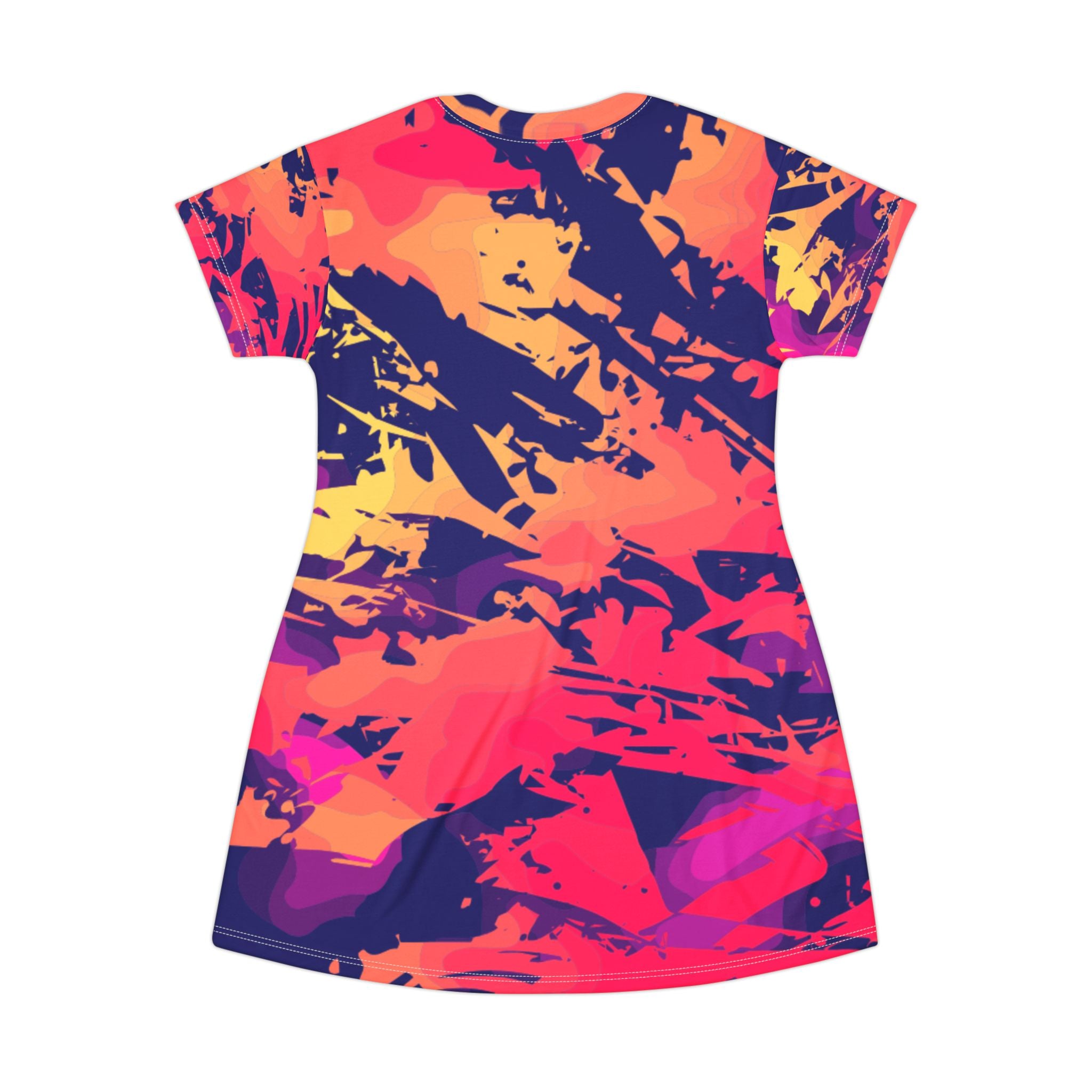 "All Over Print" Confetti Pattern T-Shirt Dress