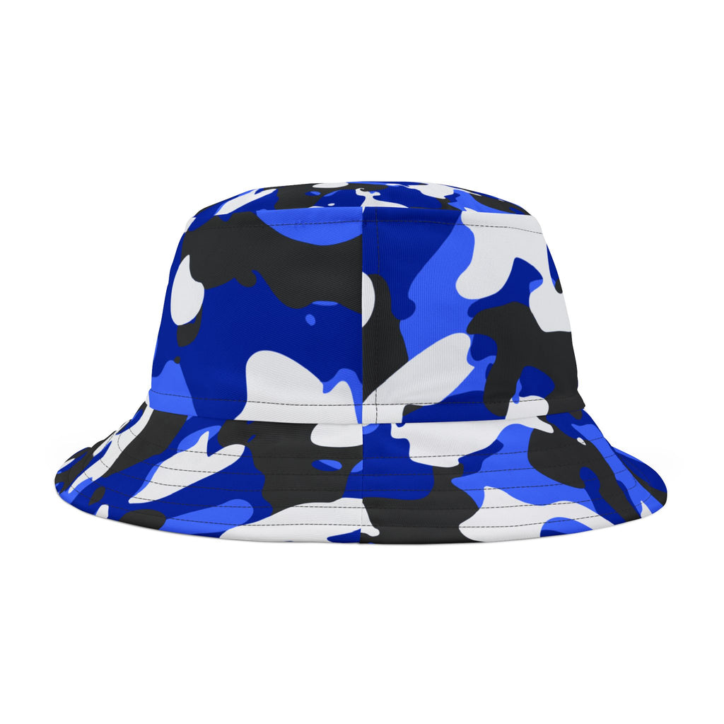 “All-Over Print” Blue Camo Bucket Hat