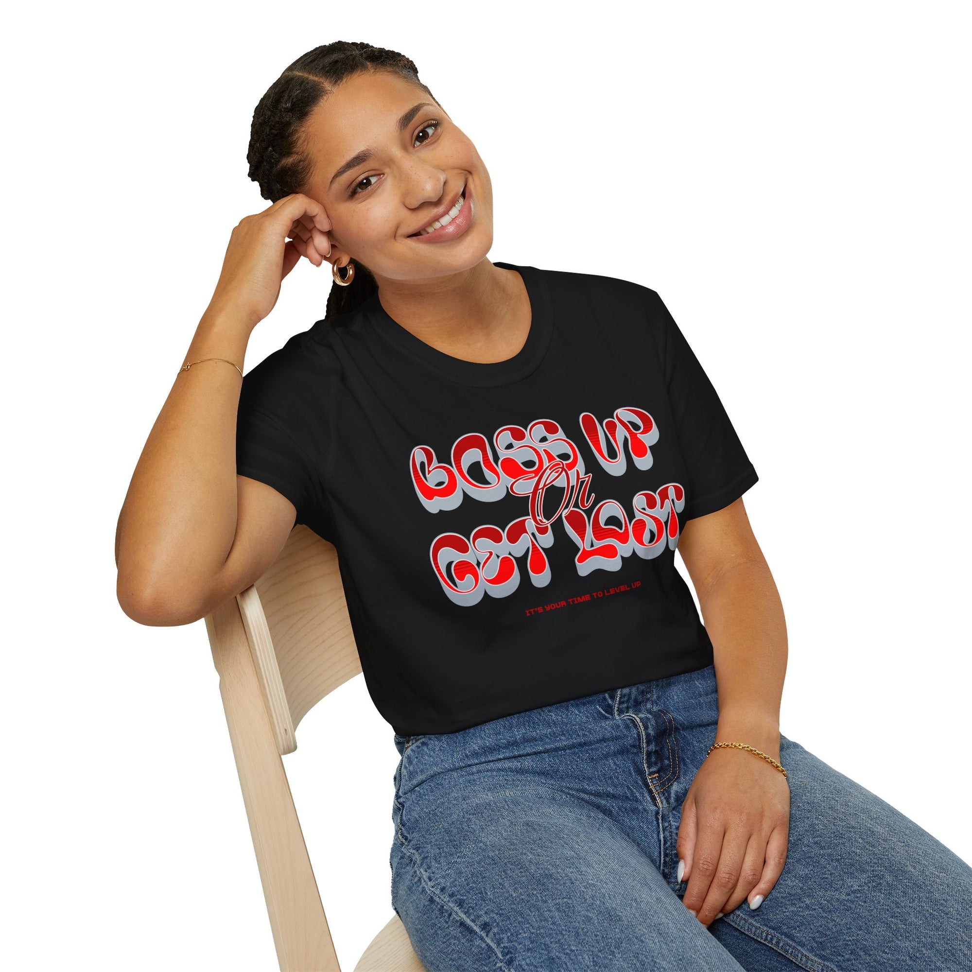 "Boss Up Or Get Lost - Red" - "moti-Voice-tion Wear" T-Shirt