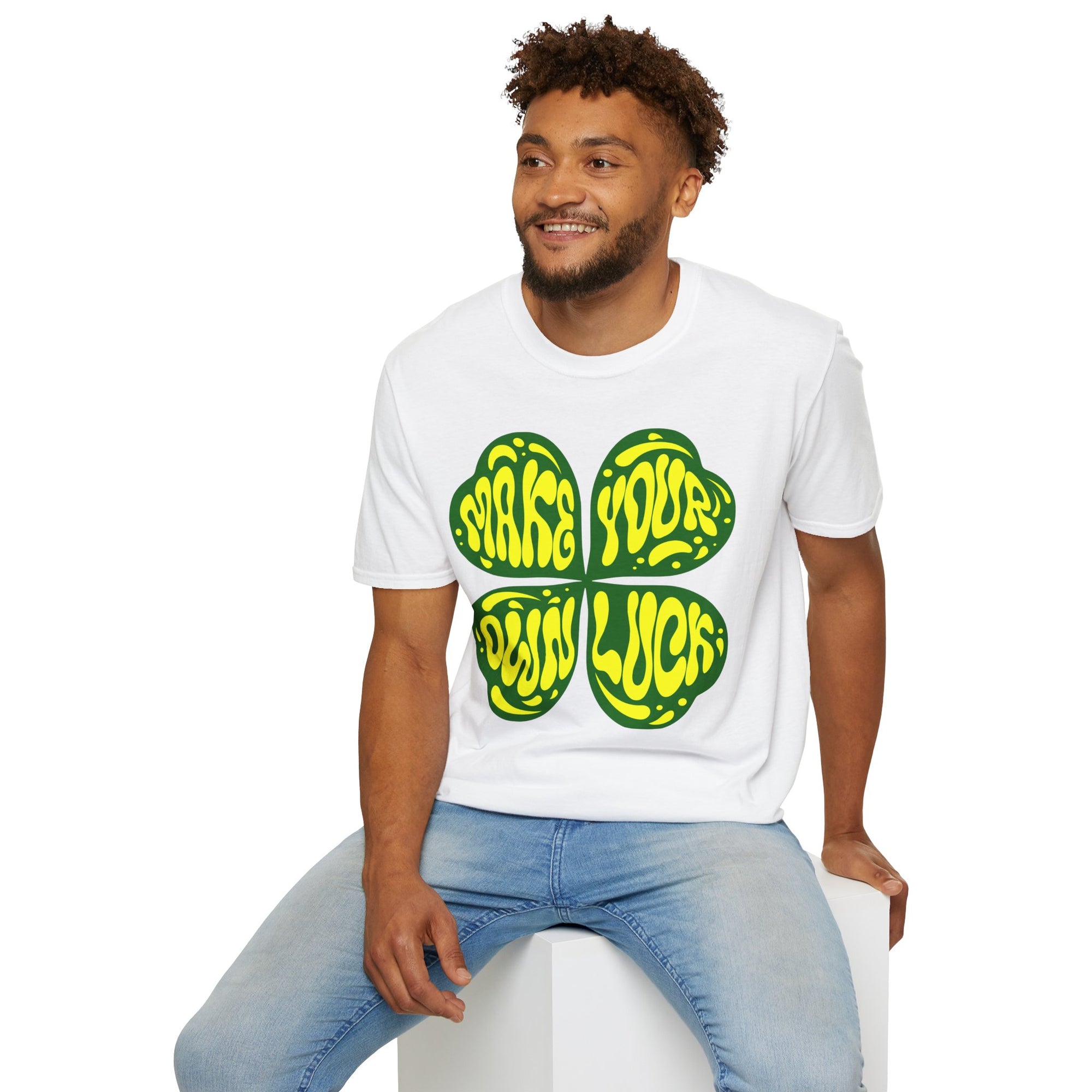 "Make Your Own Luck - Yellow" - "moti-Voice-tion Wear" T-Shirt