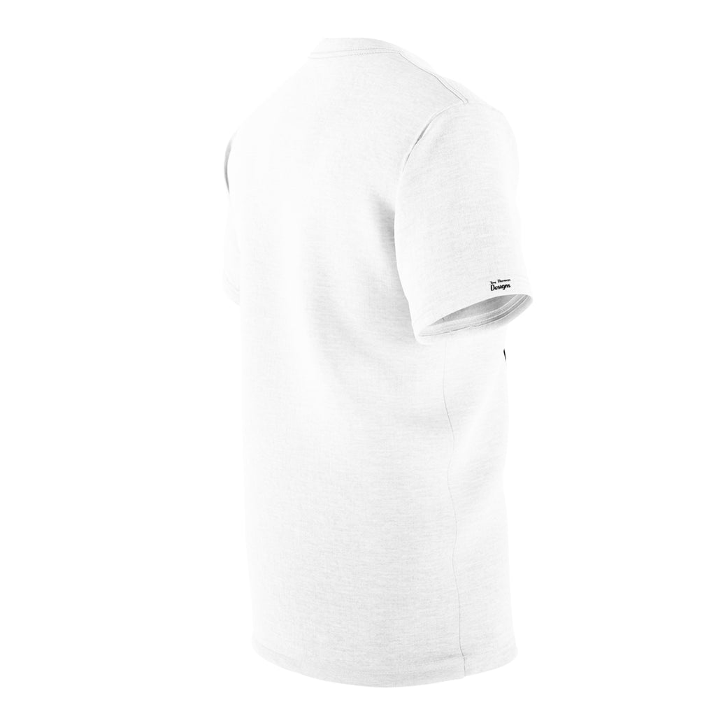 "All-Over Print" White Tux T-Shirt