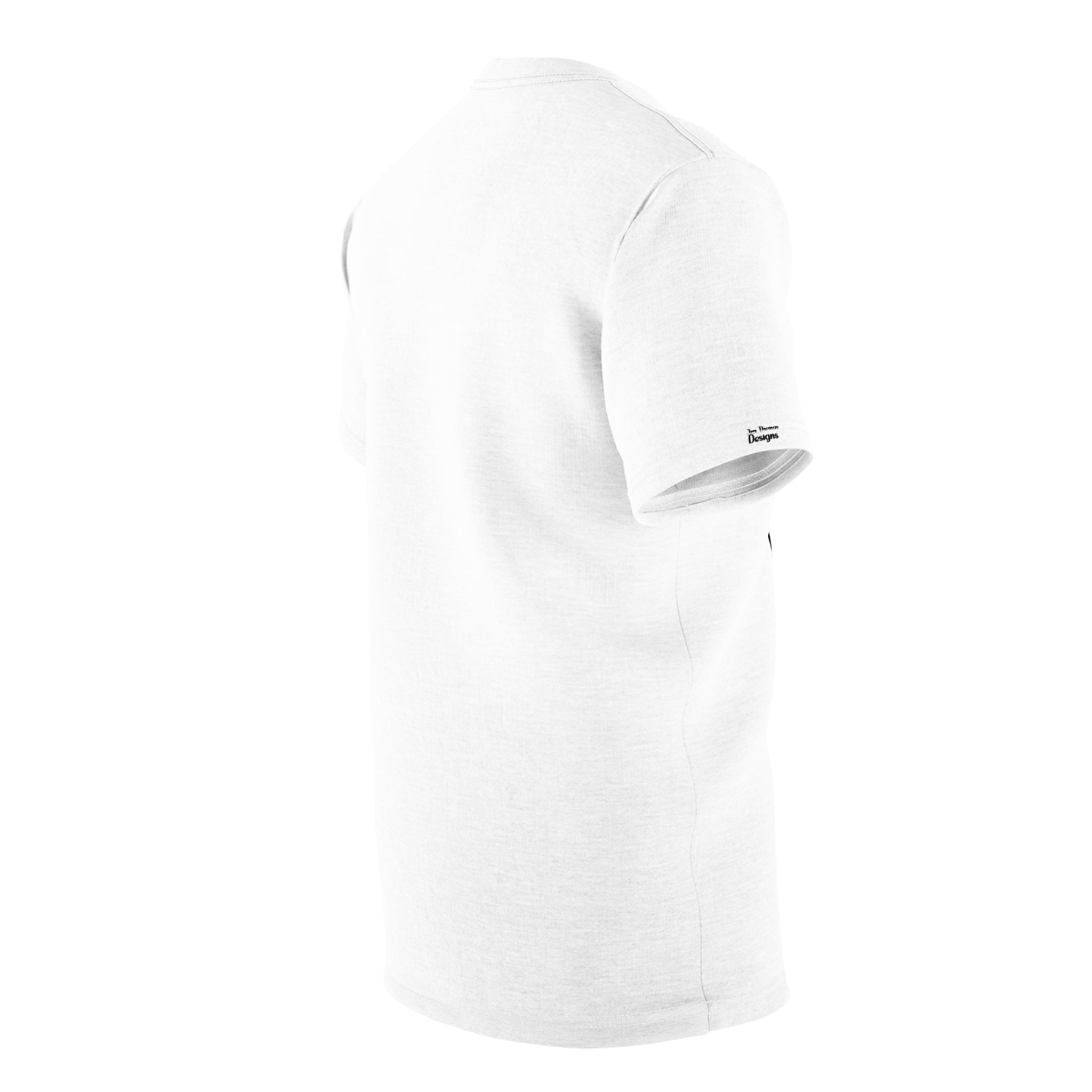 "All-Over Print" White Tux T-Shirt