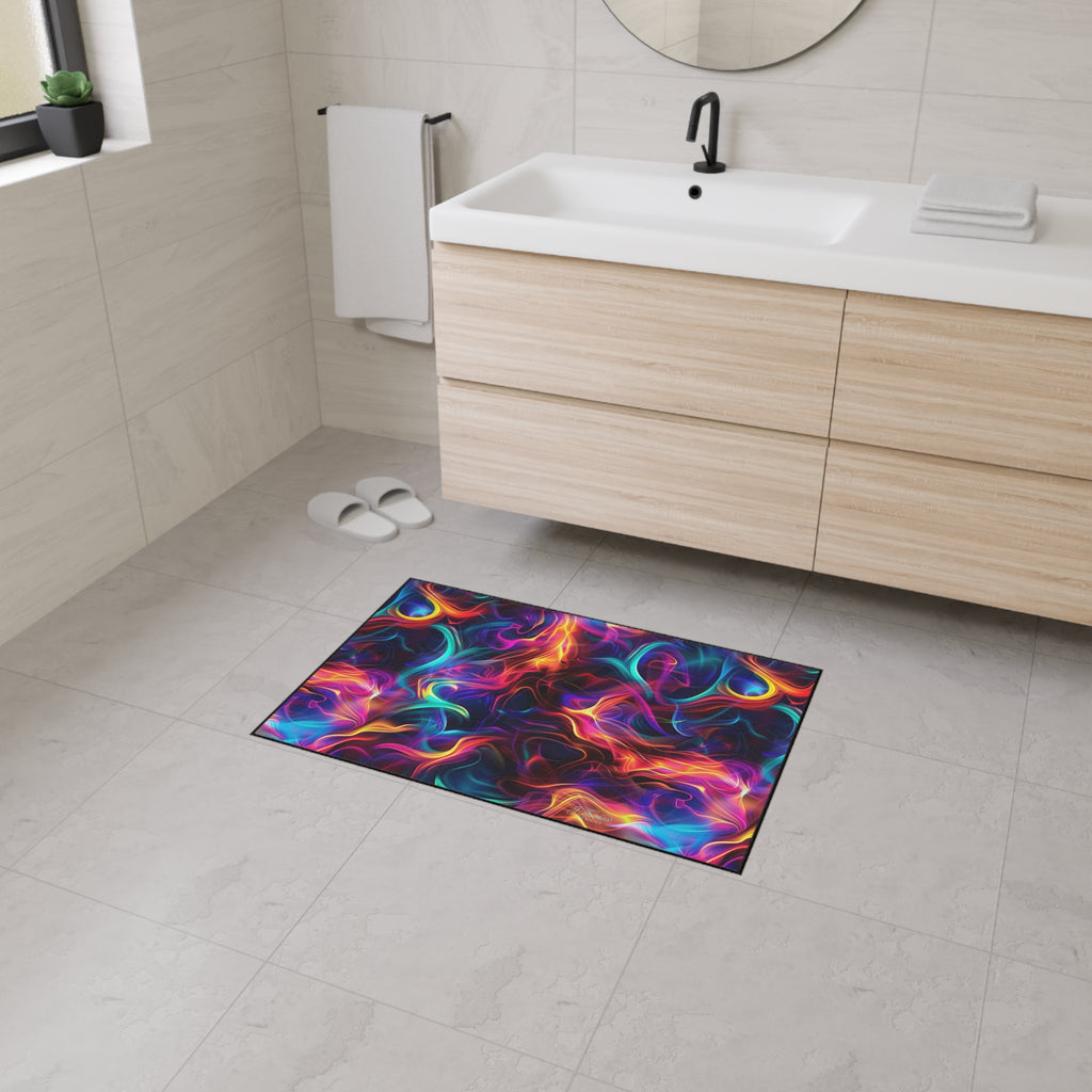Heavy Duty Floor Mat – Luminous Flames #1