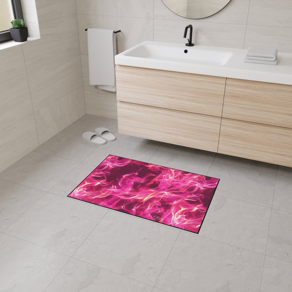 Heavy Duty Floor Mat – Pink Flames