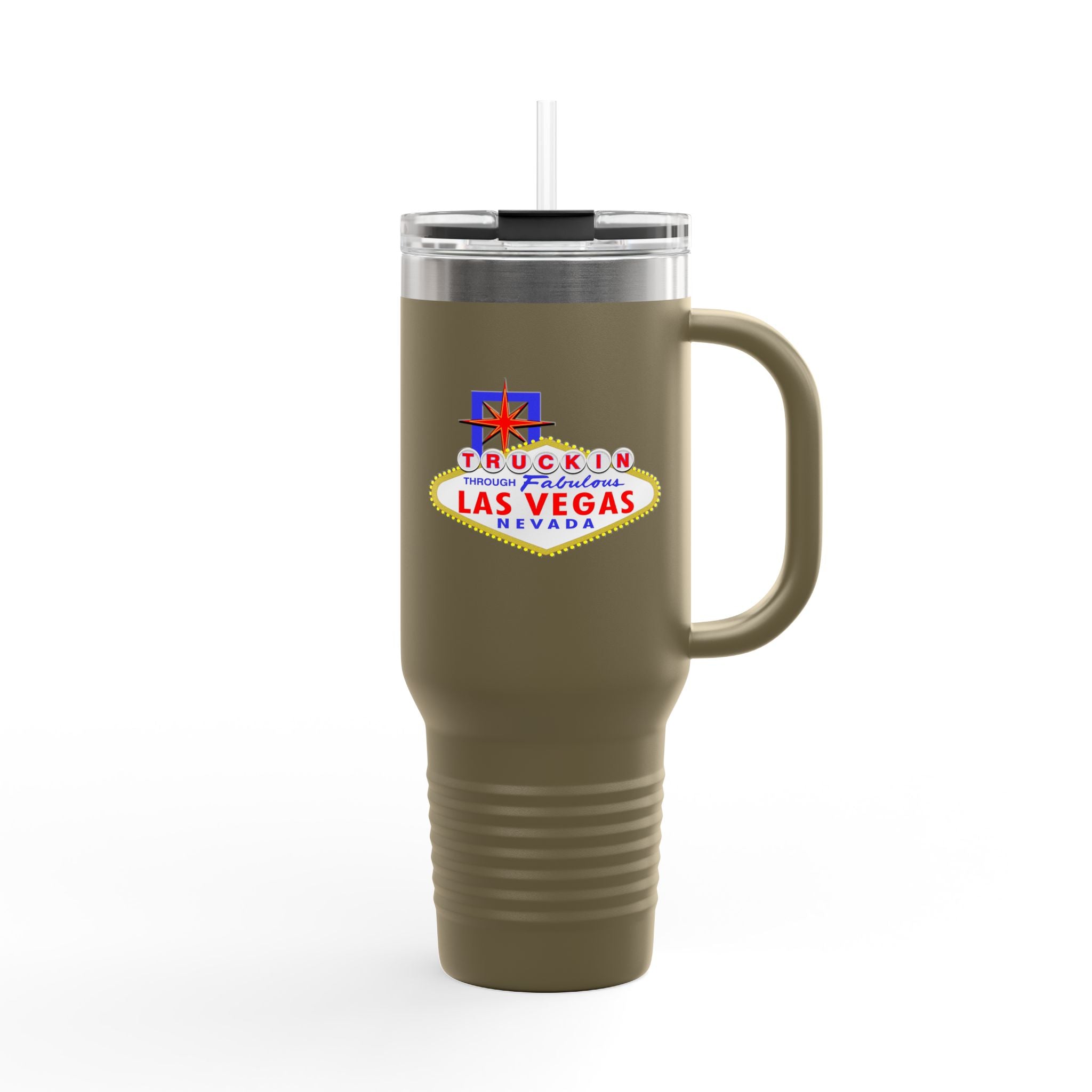 "Truckin Through" Las Vegas Sign 40oz Insulated Travel Mug | Tumbler
