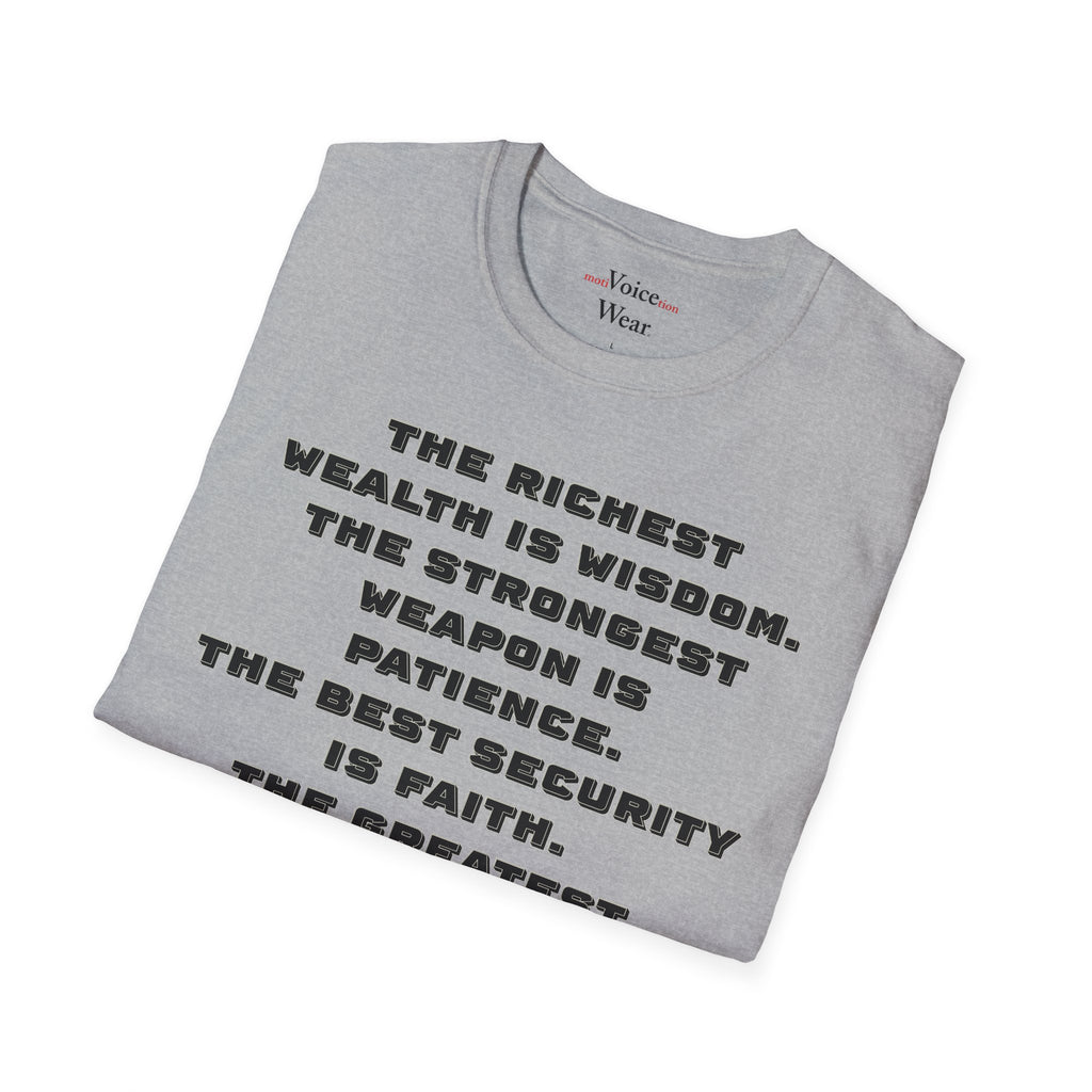 "Intangible Qualities" Quote - "moti-Voice-tion Wear" T-Shirt #2