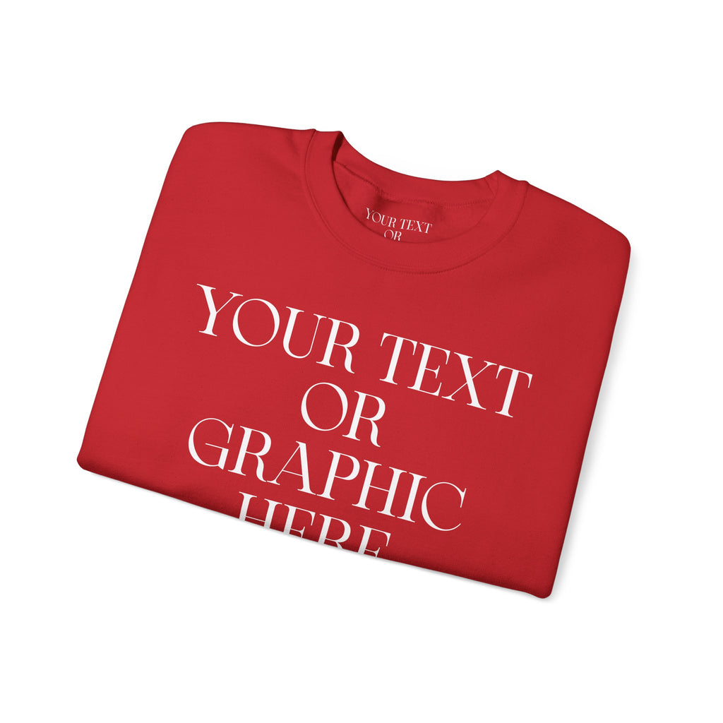 Custom Personalized Sweatshirt - Optional Print Areas