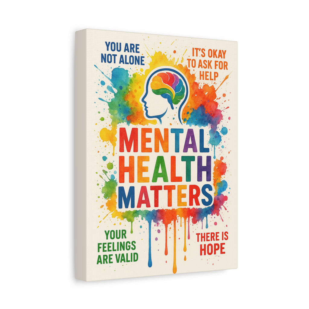 "Mental Health Matters" Matte Canvas Print