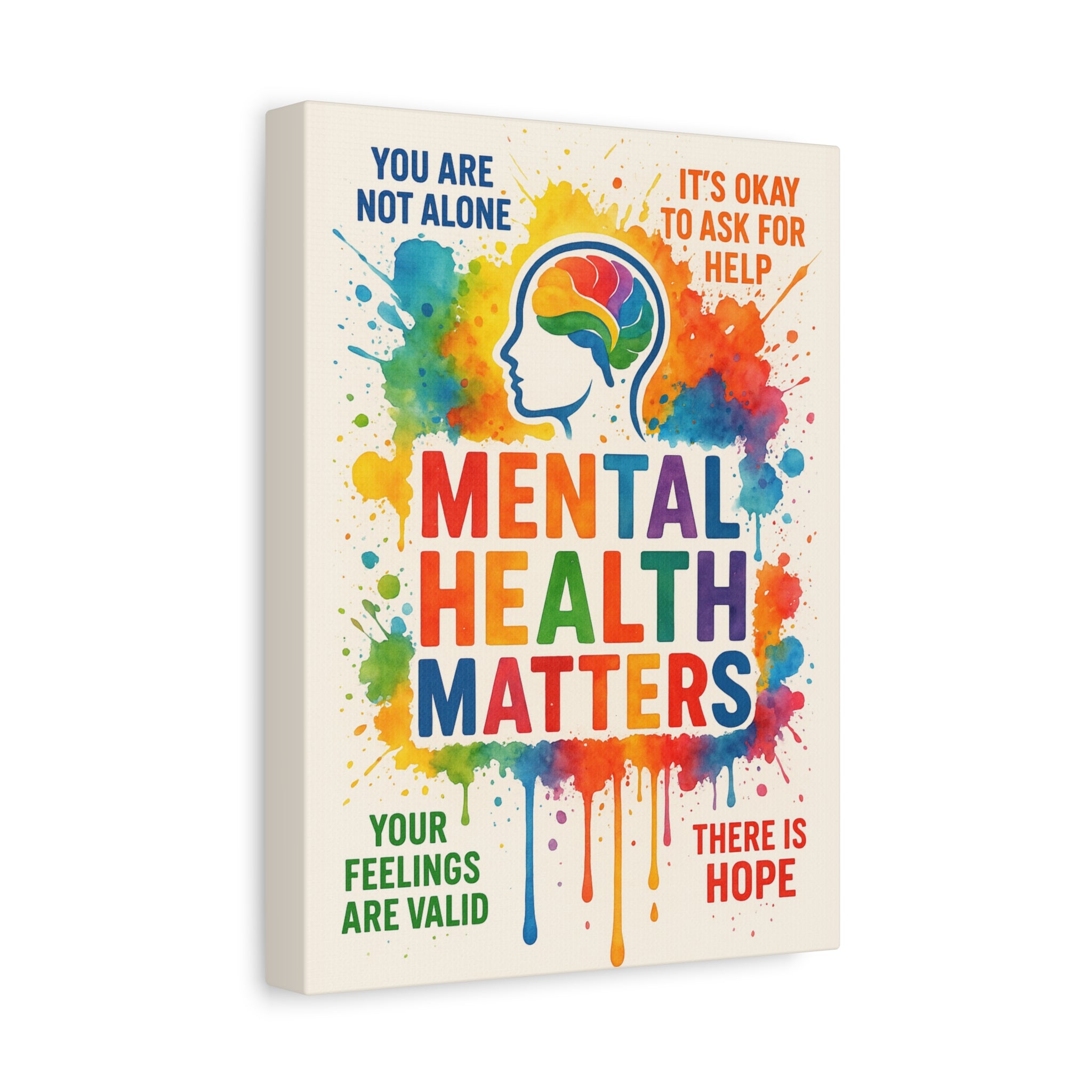 "Mental Health Matters" Matte Canvas Print