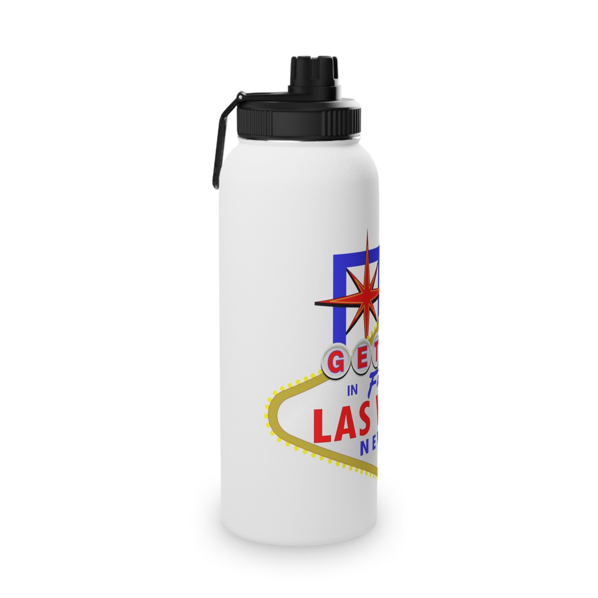 "Get Fit" Las Vegas Sign Stainless Steel Water Bottle