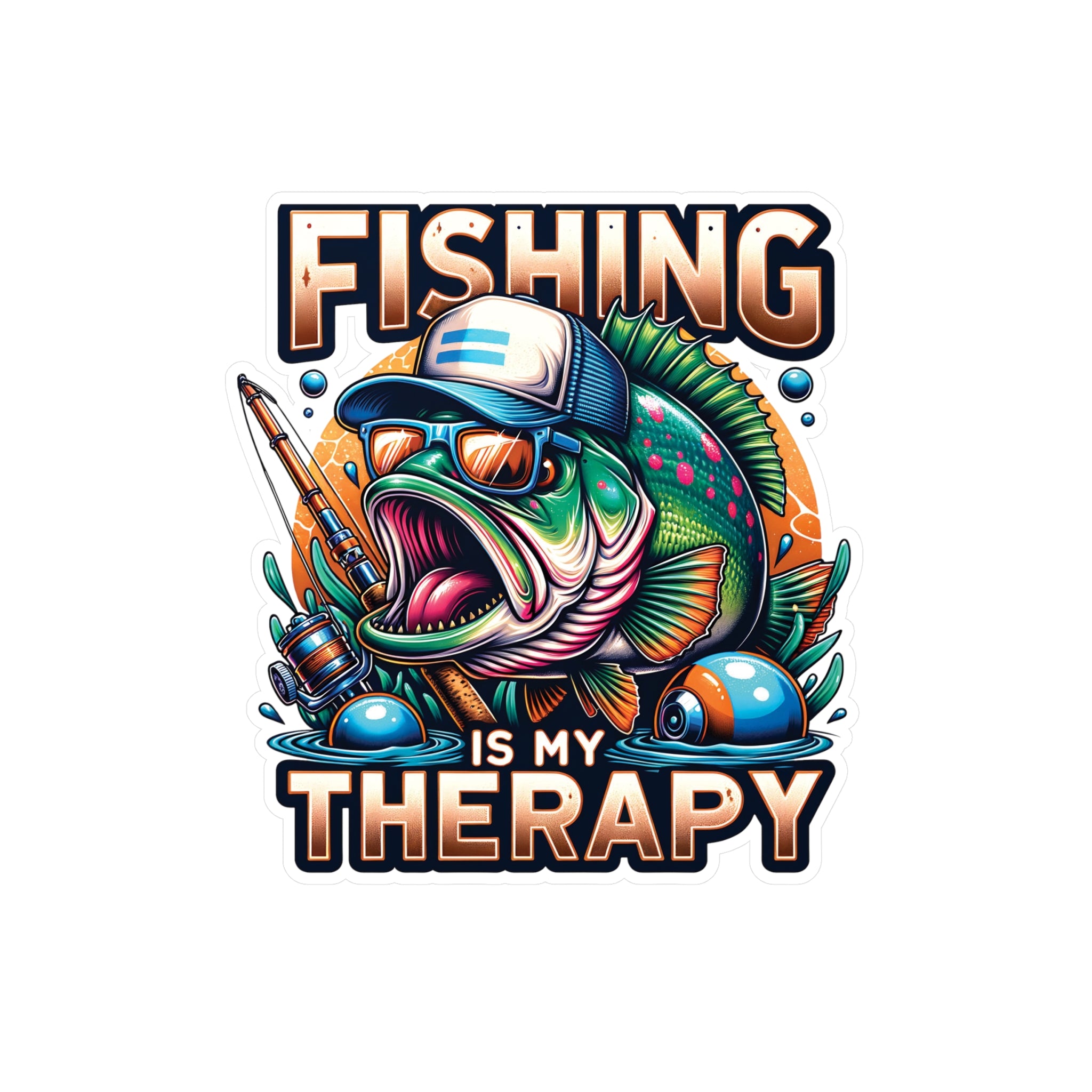 Fishing Is My Therapy Vinyl Decal