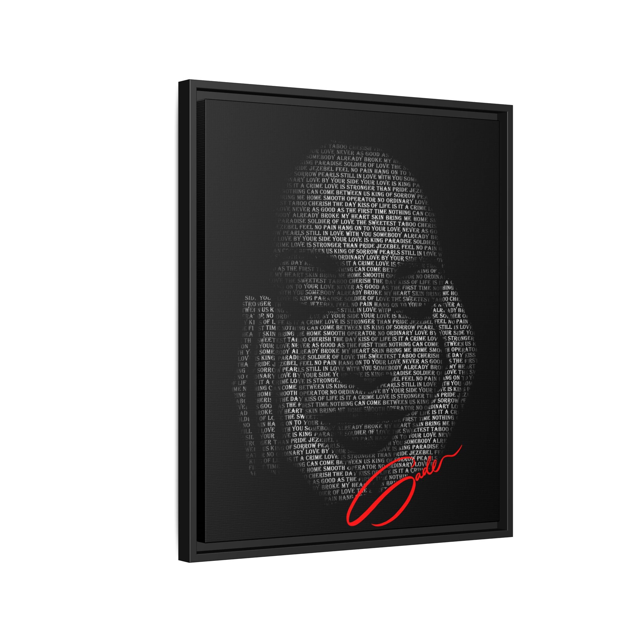 "Sade's Greatest Hits" Framed Canvas Print