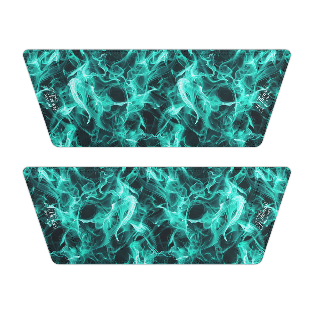 "All-Over Print" - Teal Flame Men's Removable-Strap Sandals