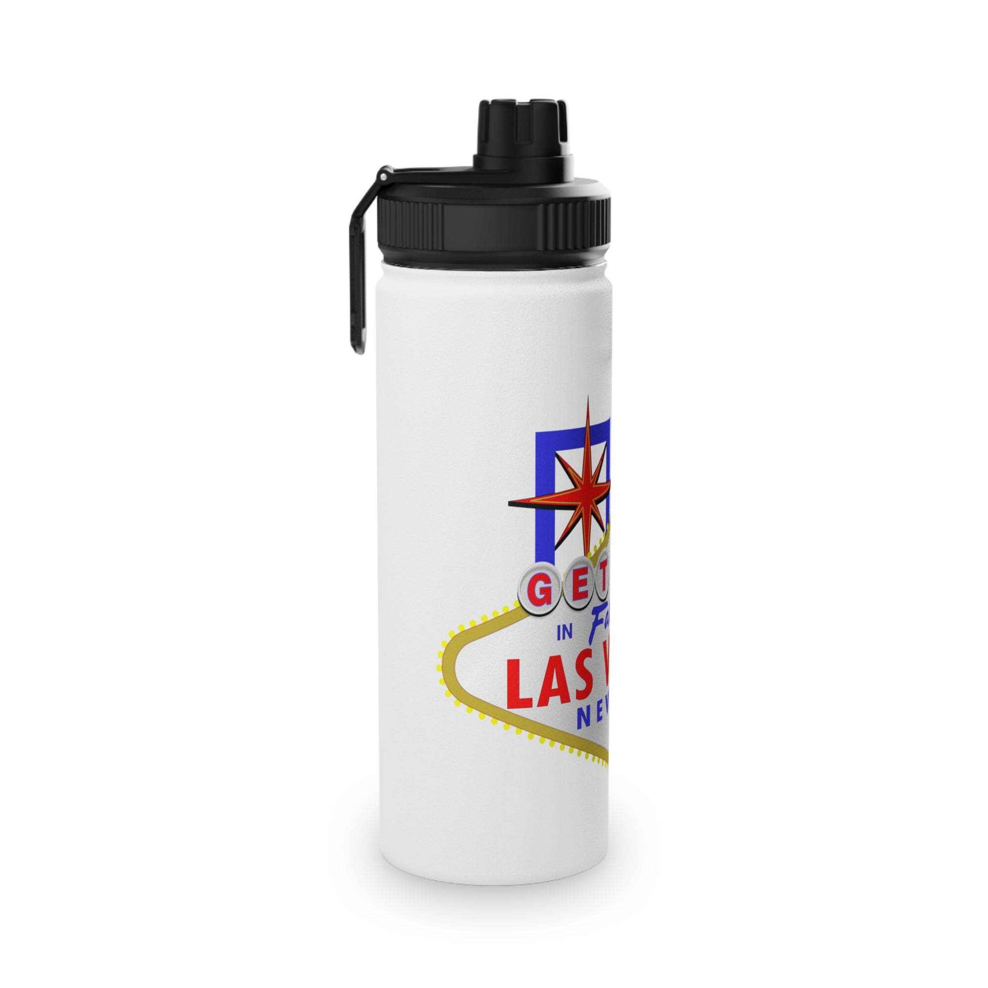 "Get Fit" Las Vegas Sign Stainless Steel Water Bottle