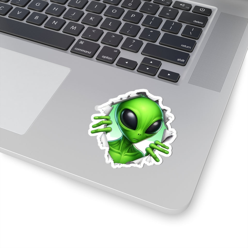 "Alien Coming Through" Kiss-Cut Sticker