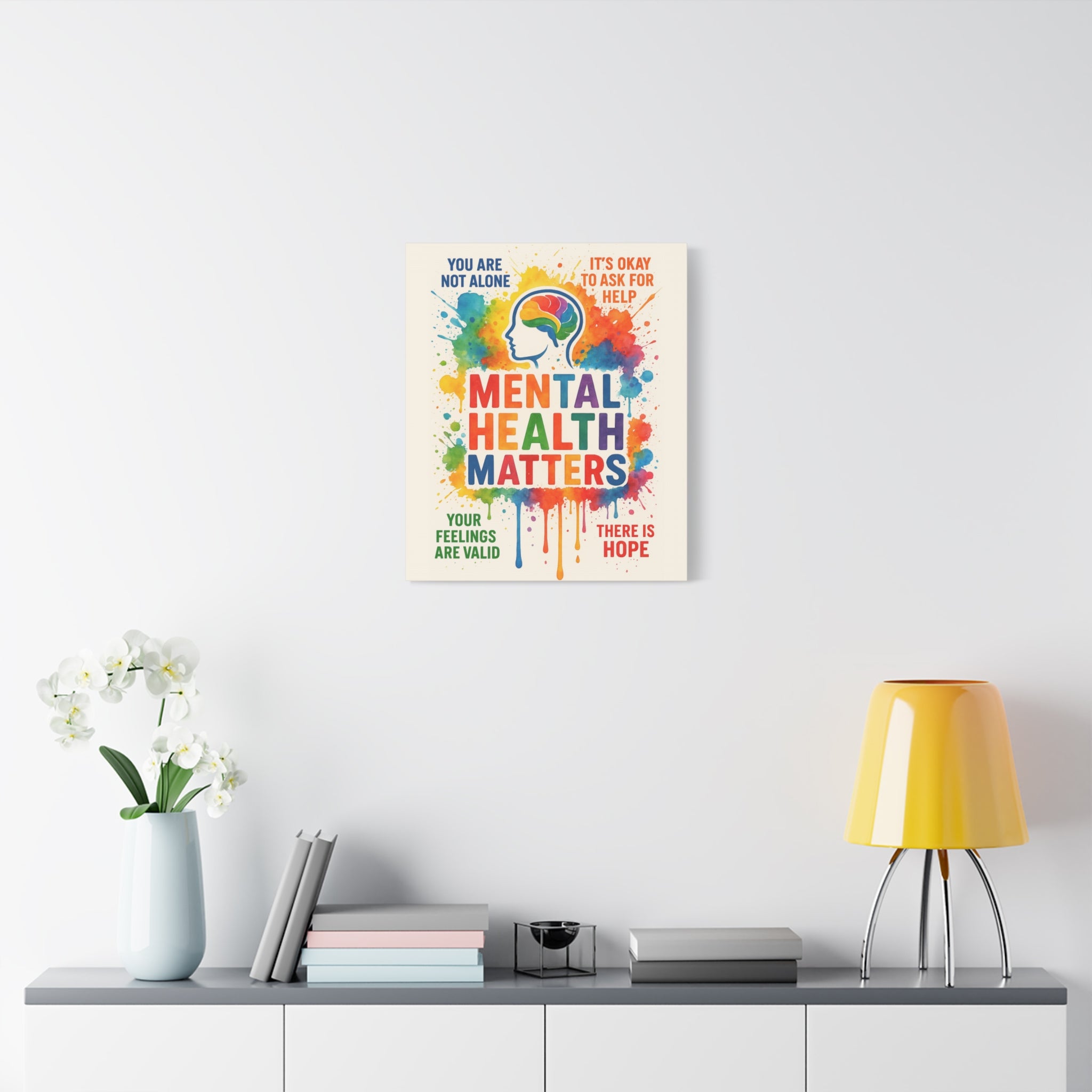 "Mental Health Matters" Matte Canvas Print