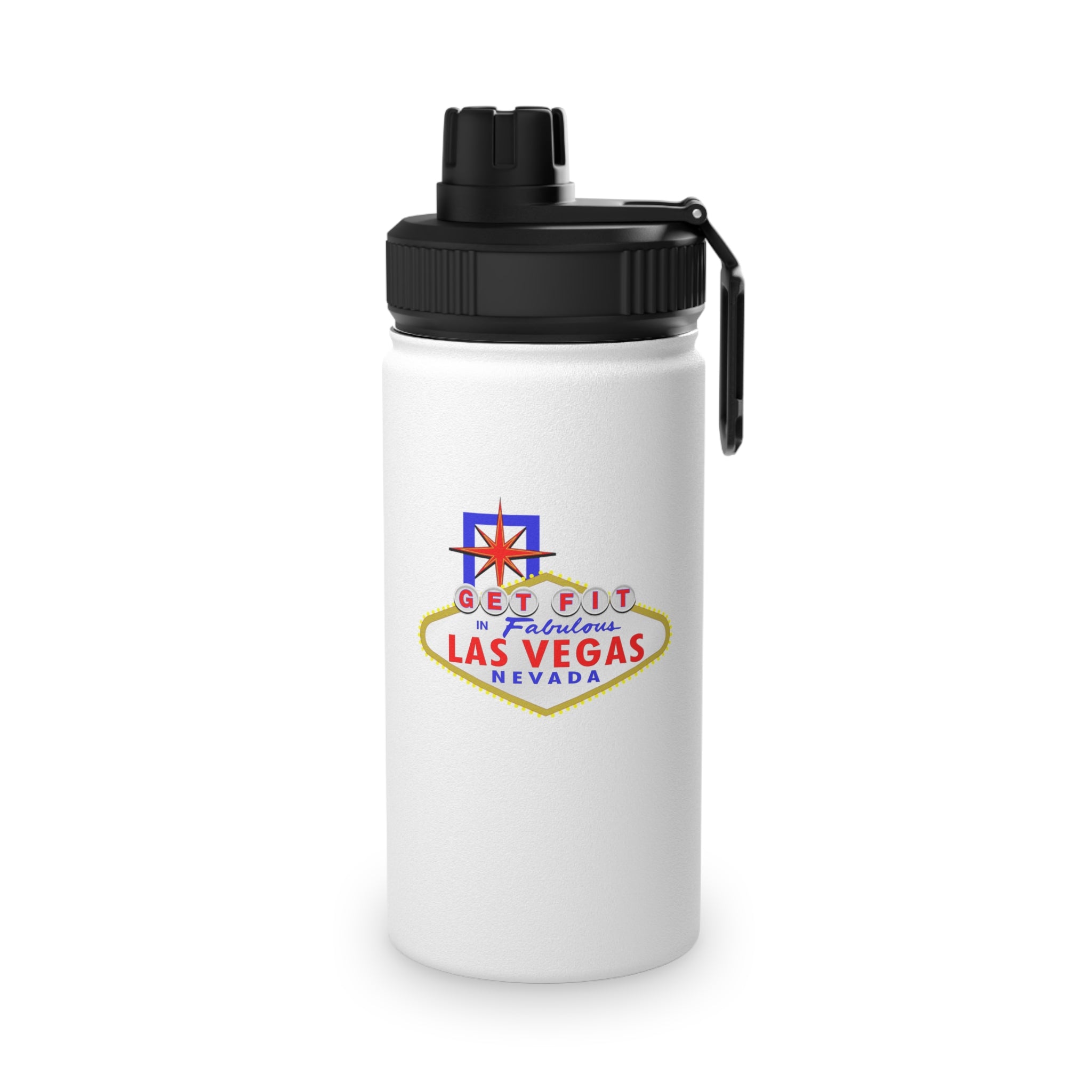 "Get Fit" Las Vegas Sign Stainless Steel Water Bottle