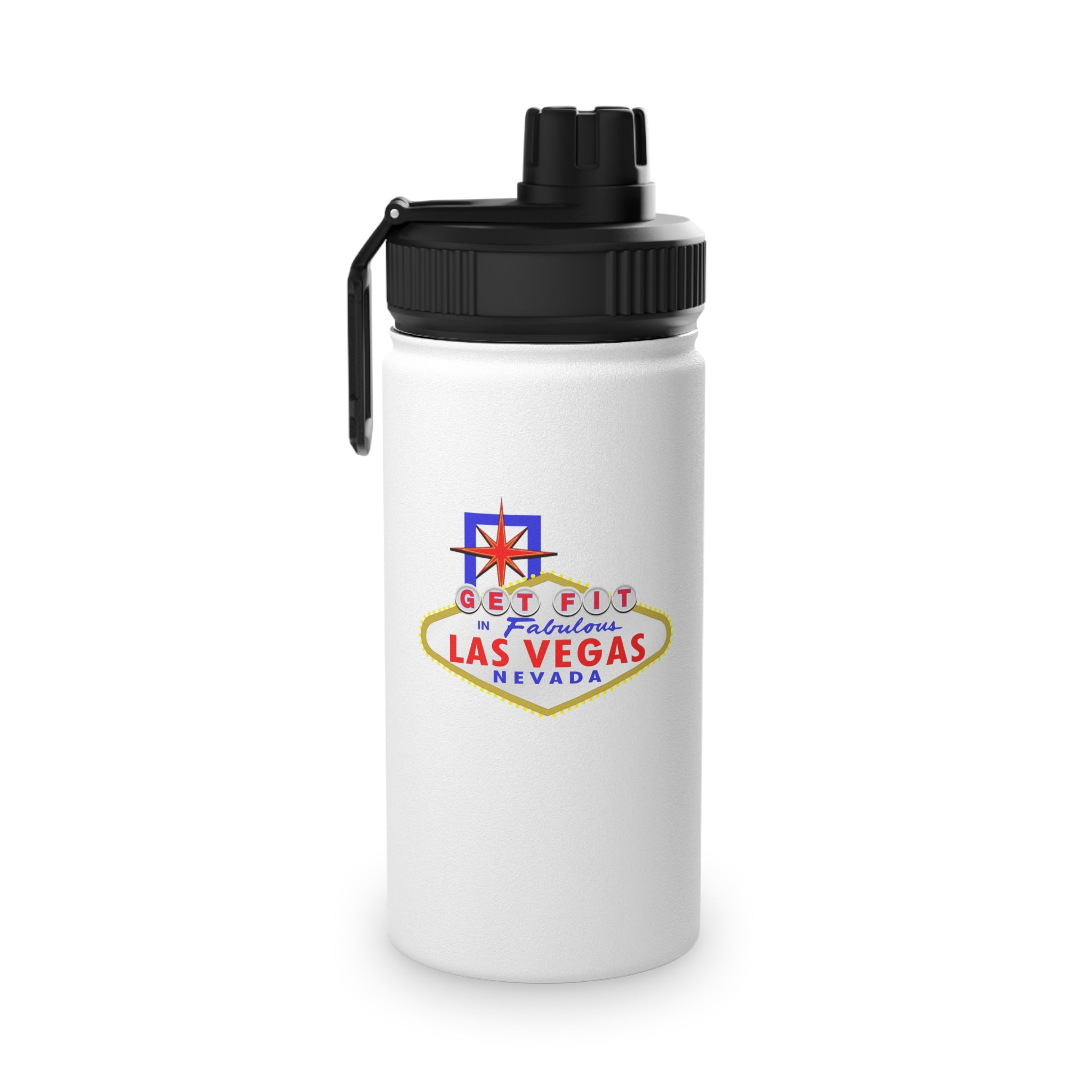 "Get Fit" Las Vegas Sign Stainless Steel Water Bottle