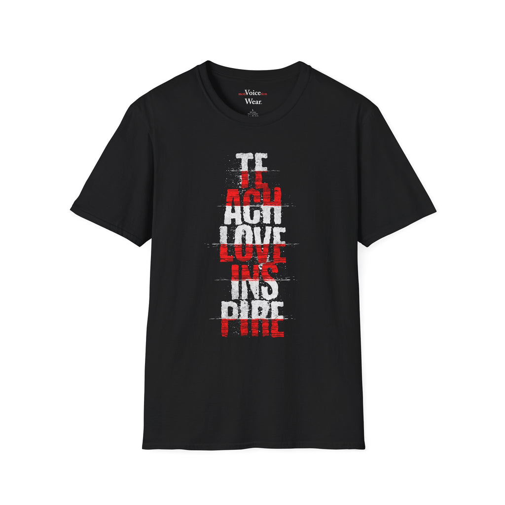 "Teach Love Inspire" - "moti-Voice-tion Wear" T-Shirt