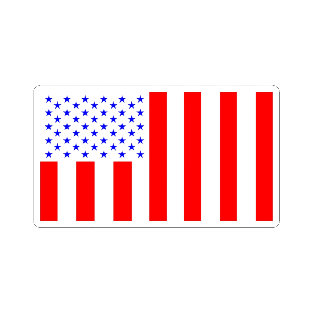 U.S. Civil/Peacetime Flag (Red, White & Blue) Kiss-Cut Sticker