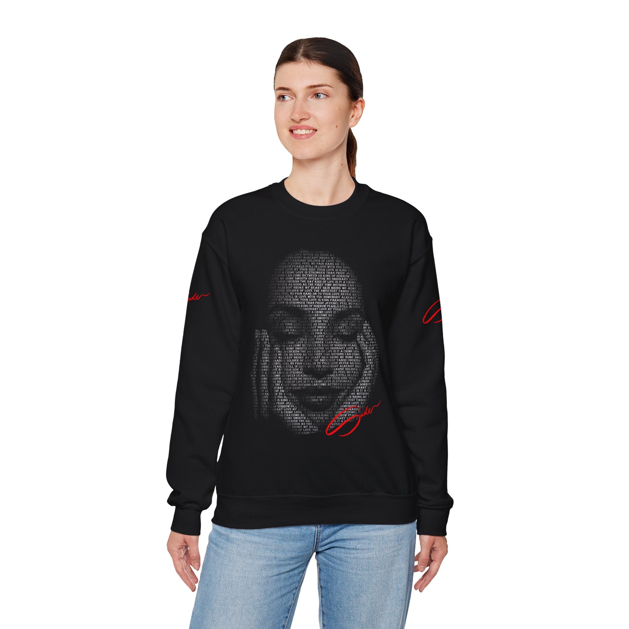 "Sade's Greatest Hits" Sweatshirt — Red Text