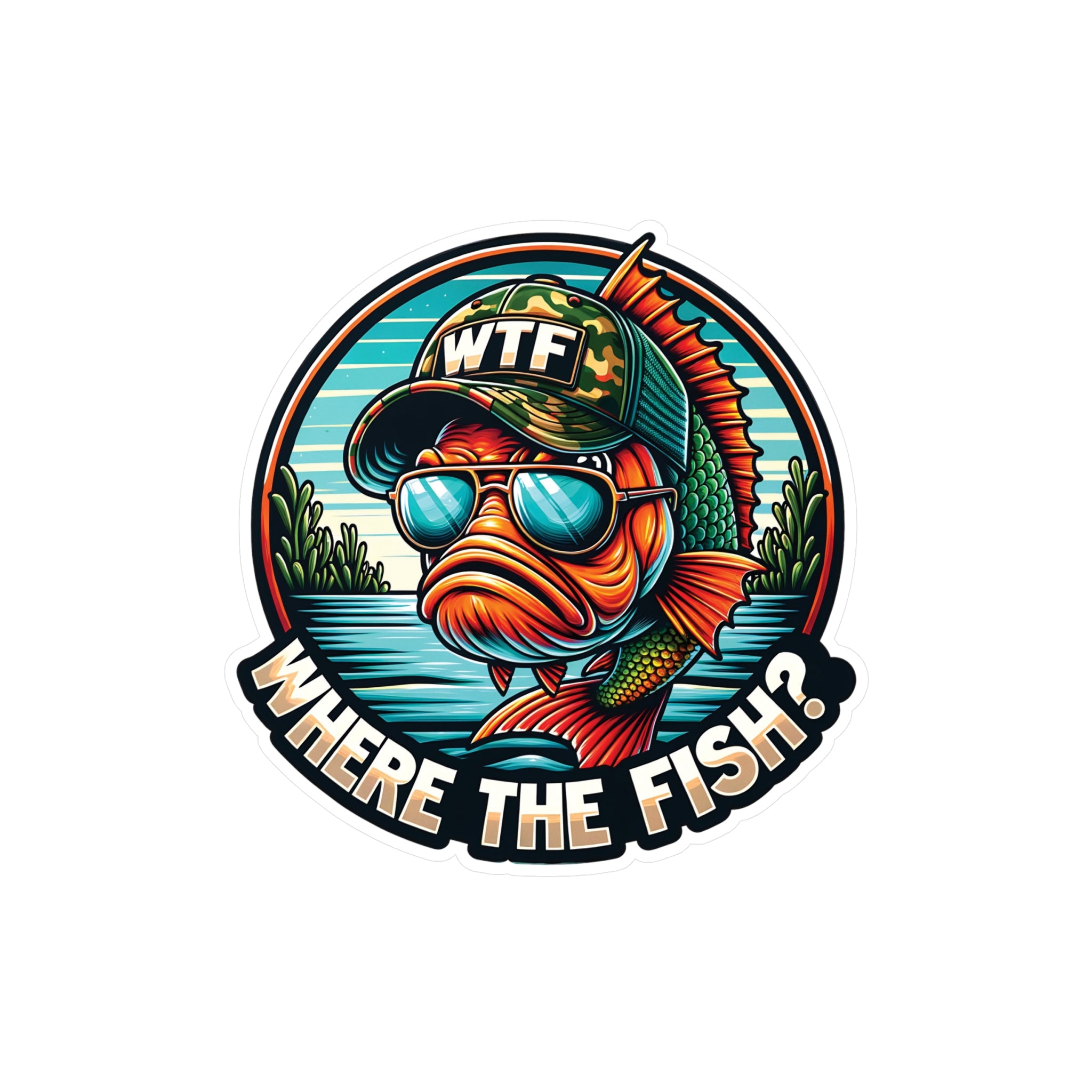 Where The Fish? Vinyl Decal