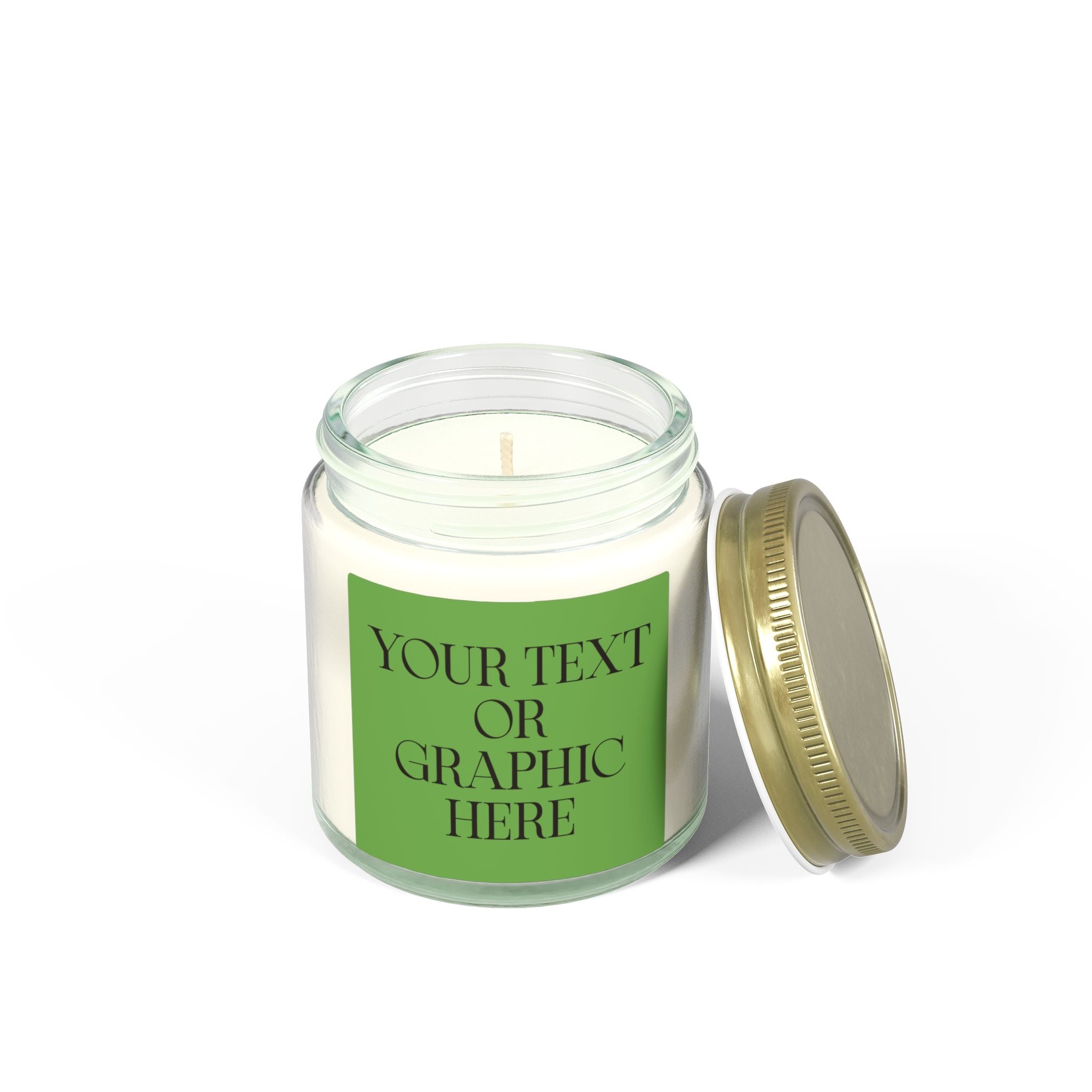 Coconut Apricot Scented Candle — 4oz & 9oz Decorative Jar (Custom Label)