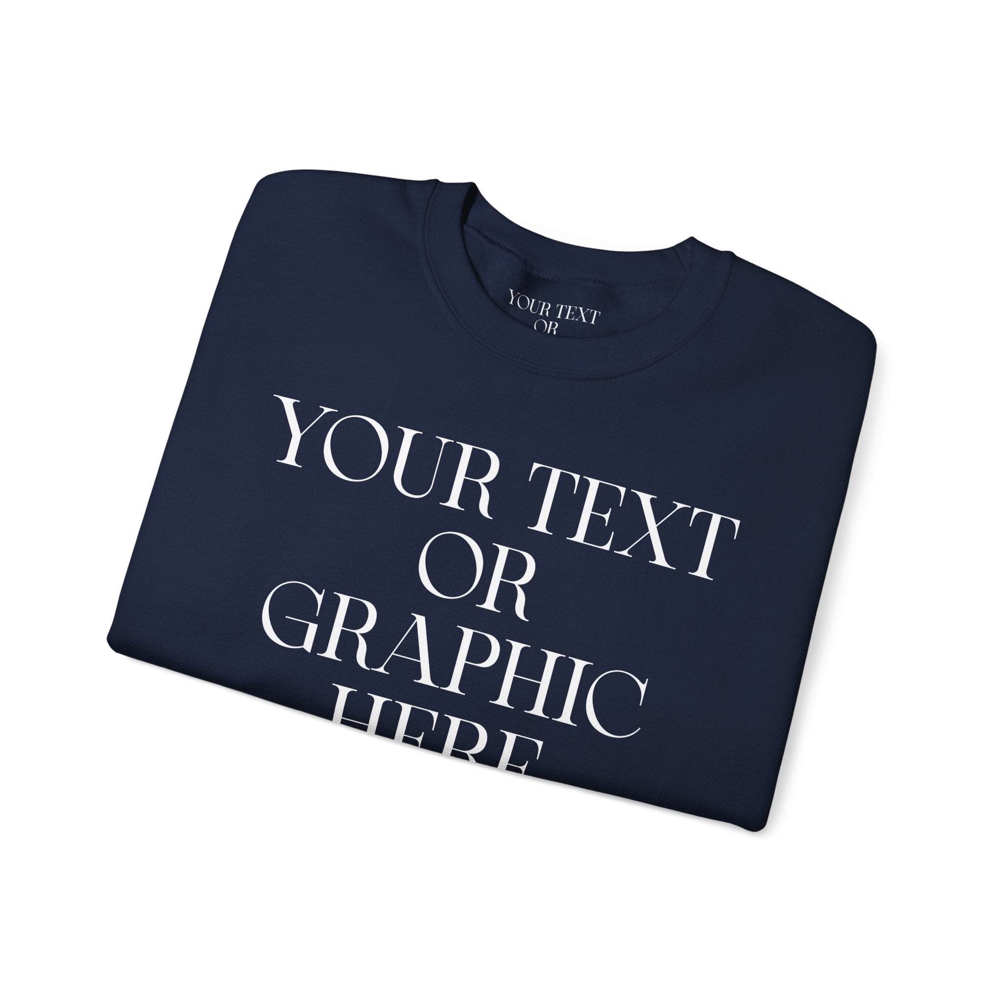 Custom Personalized Sweatshirt - Optional Print Areas