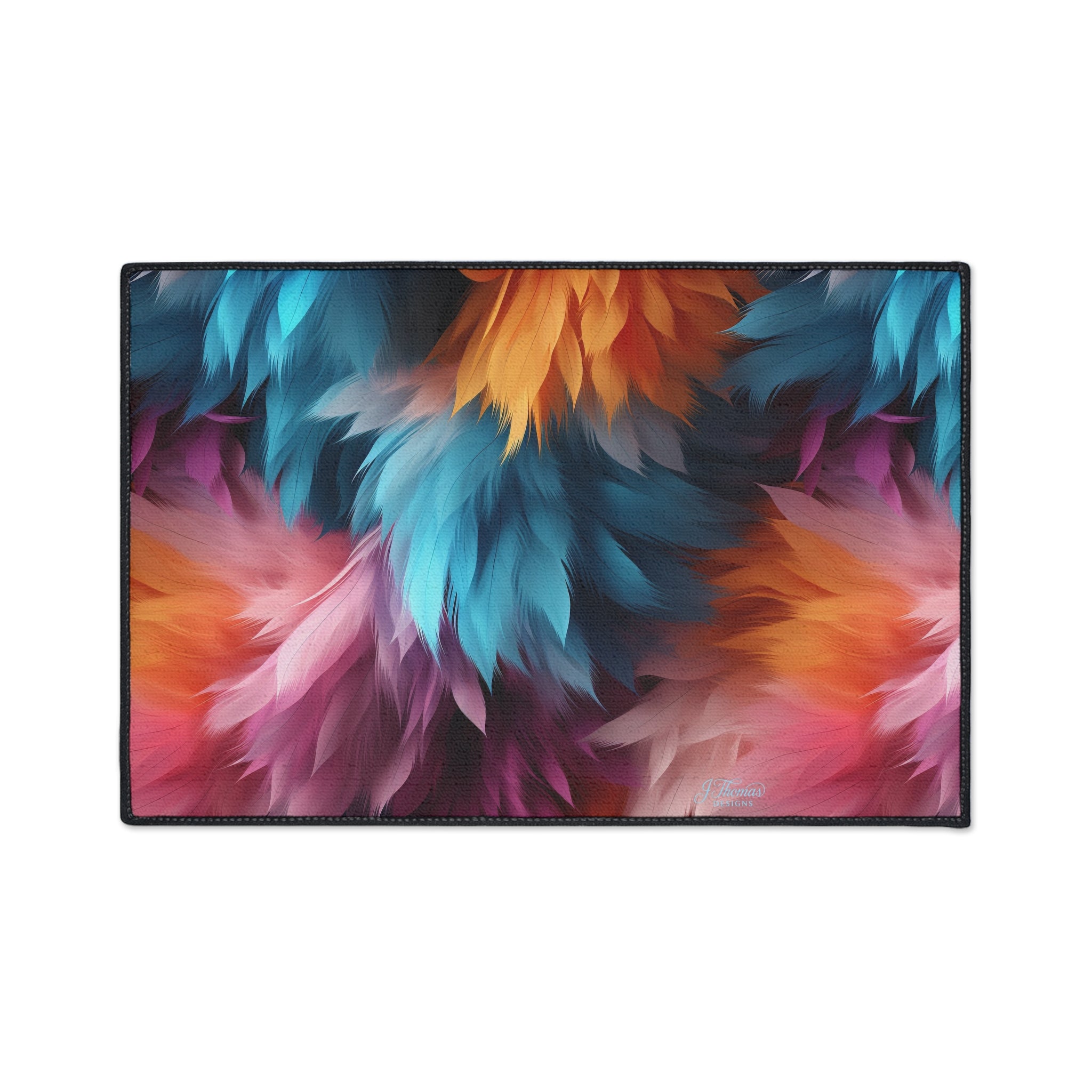 Heavy Duty Floor Mat – Colored Feathers