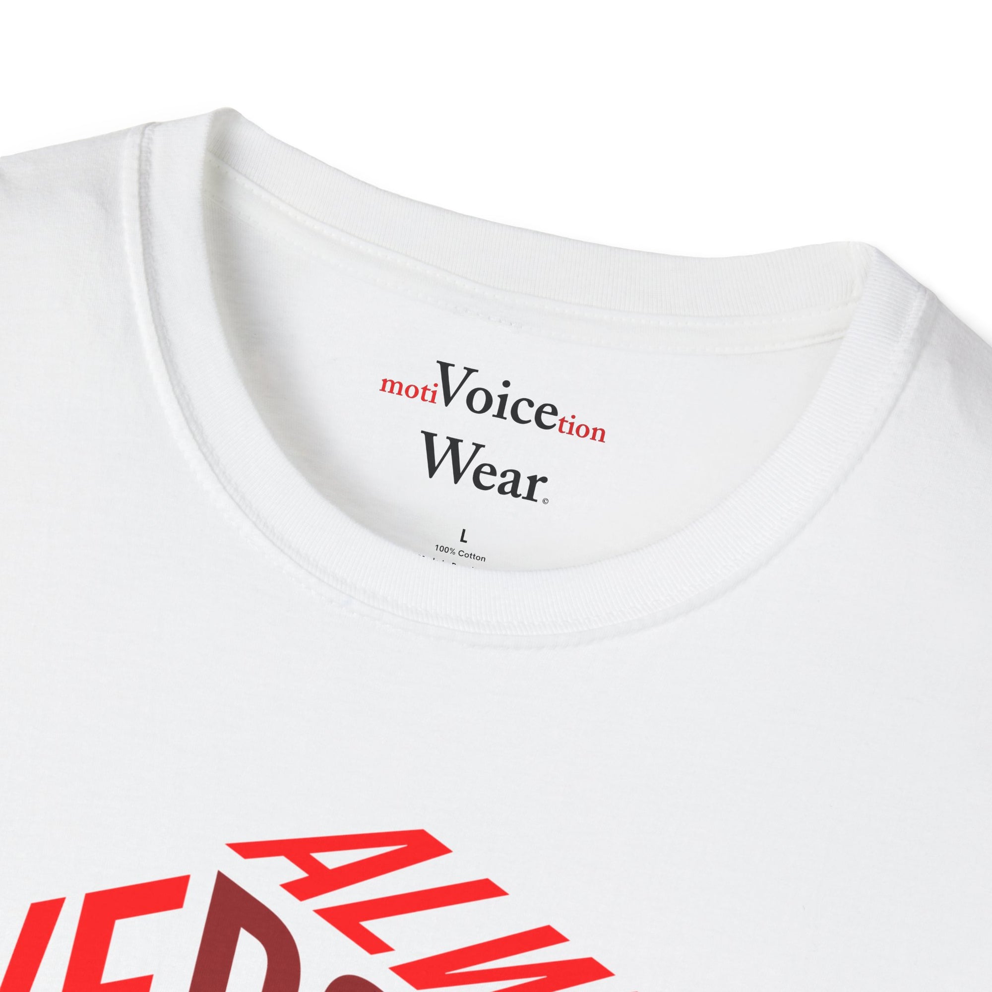 "Overcome Every Challenge (Red)" - "moti-Voice-tion Wear" T-Shirt