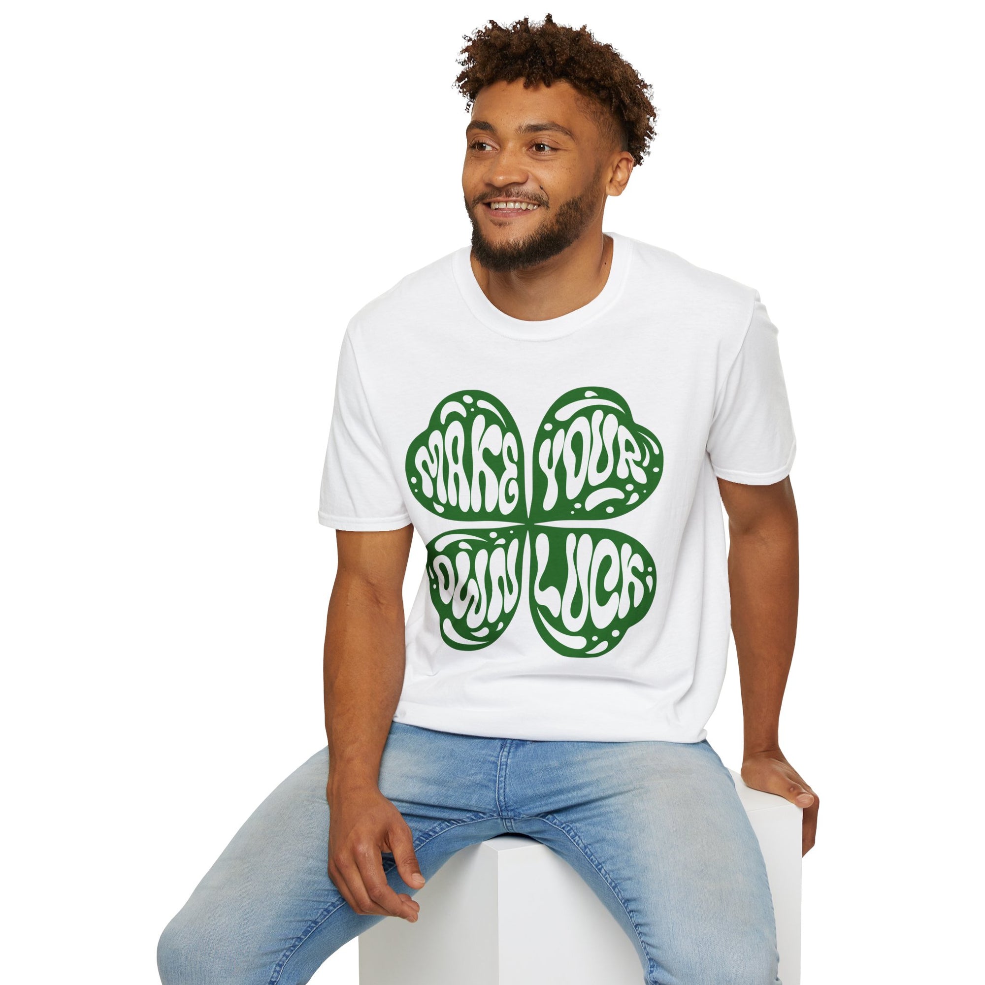 "Make Your Own Luck - White" - "moti-Voice-tion Wear" T-Shirt