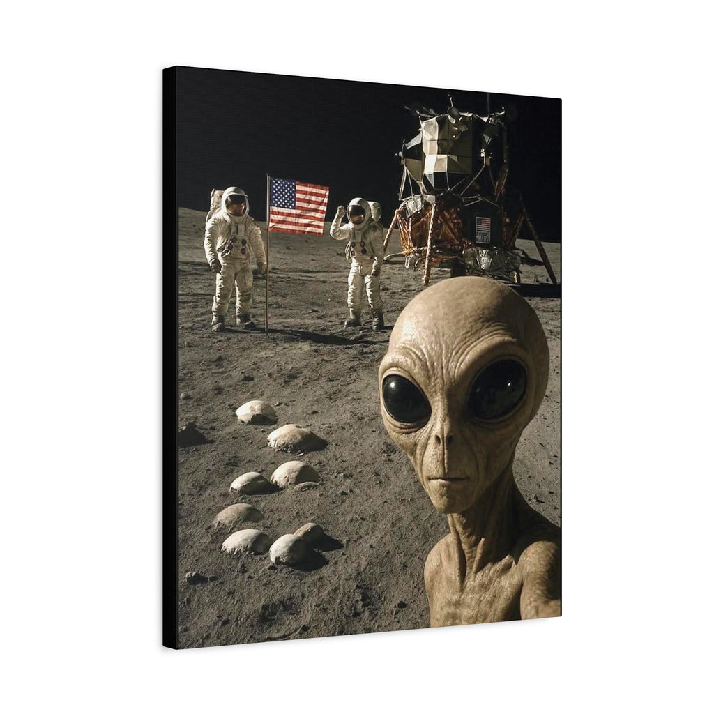 "Moon Invaders" Matte Canvas Print