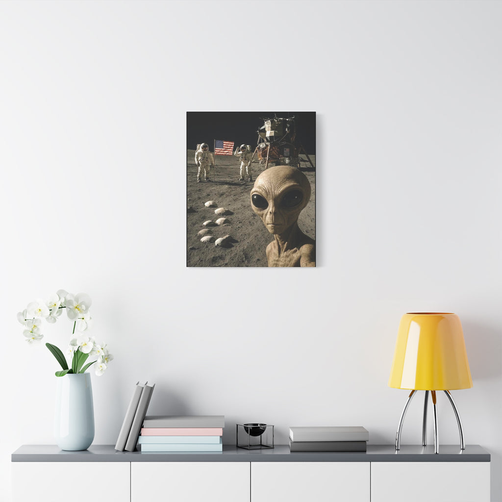 "Moon Invaders" Matte Canvas Print