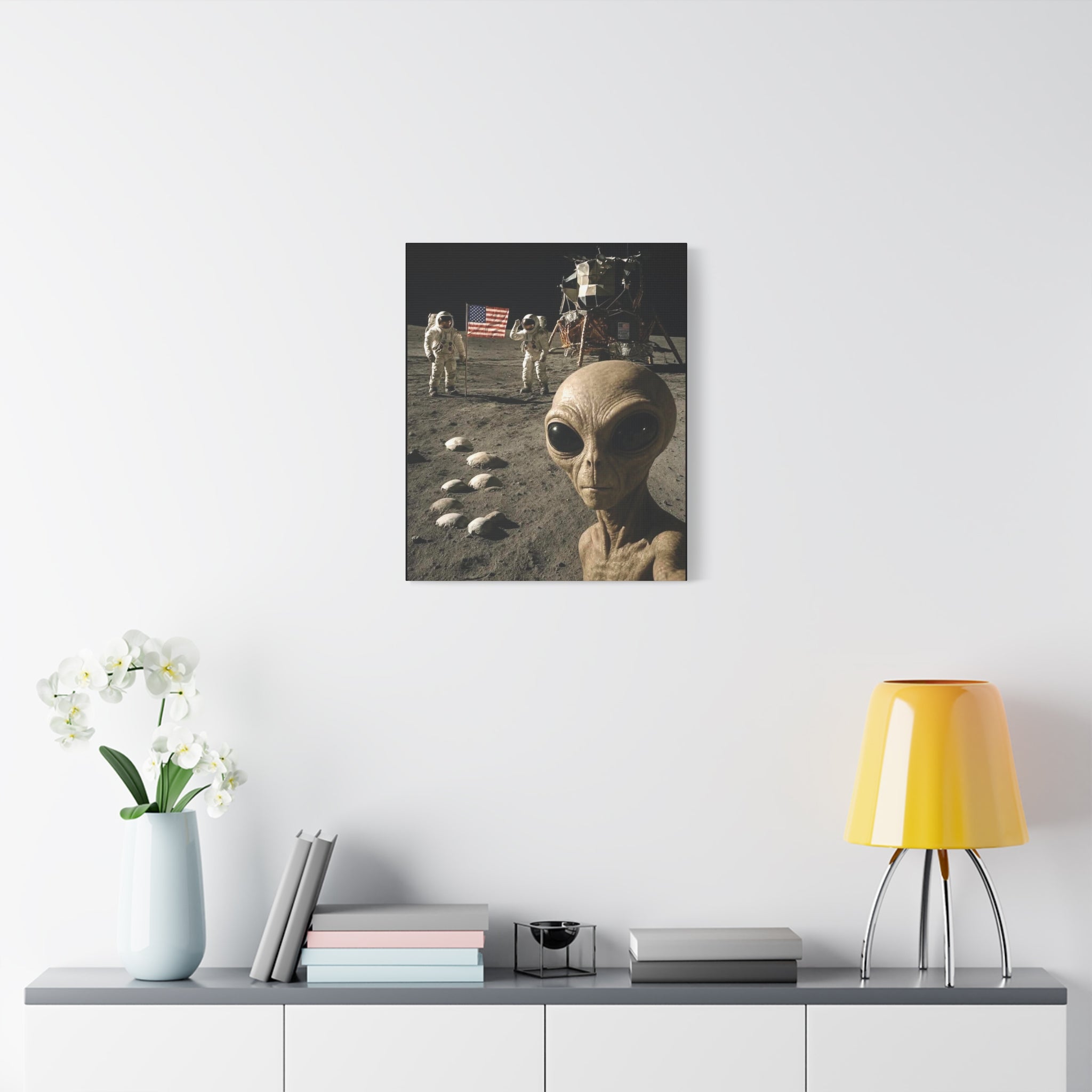 "Moon Invaders" Matte Canvas Print