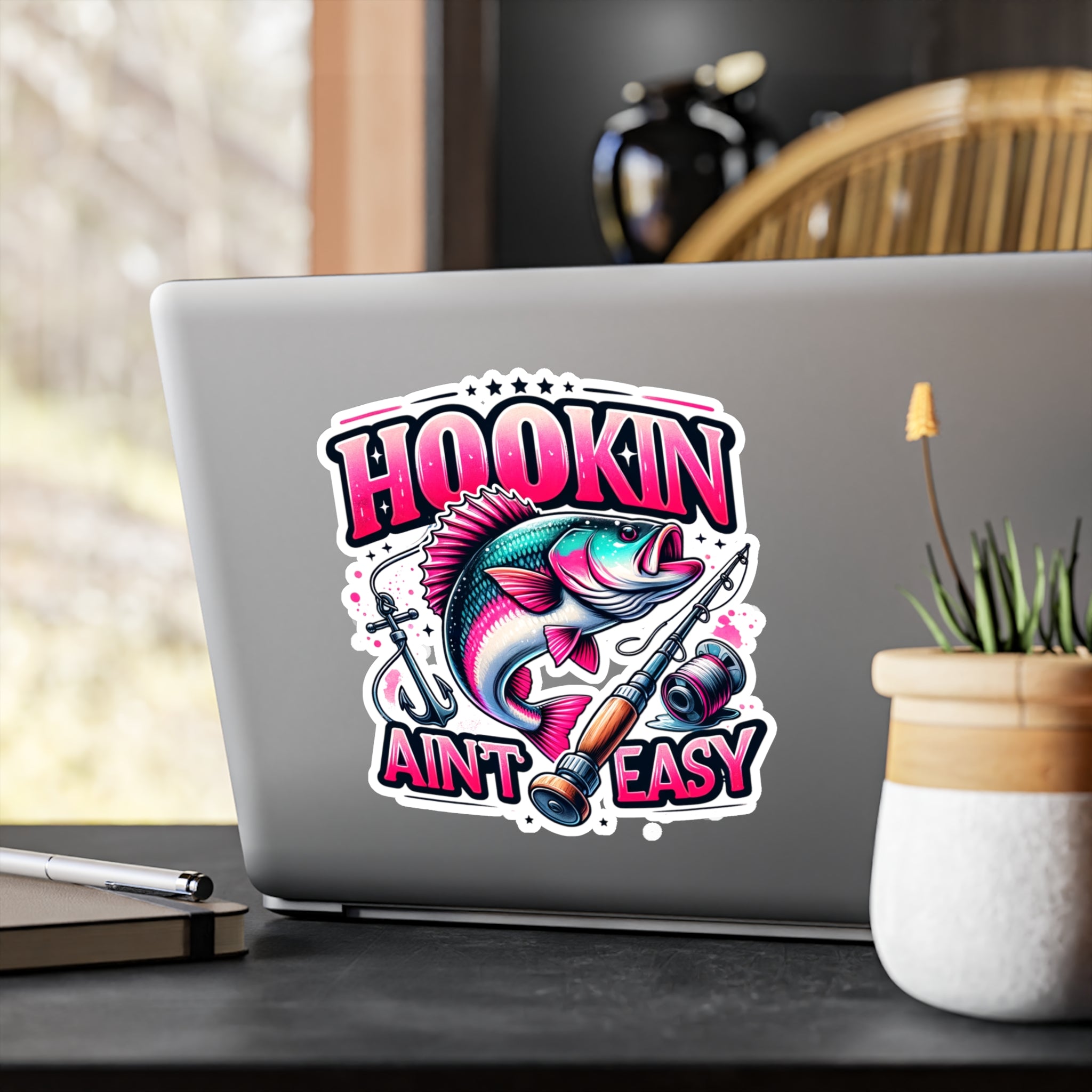 Hookin Ain't Easy Vinyl Decal