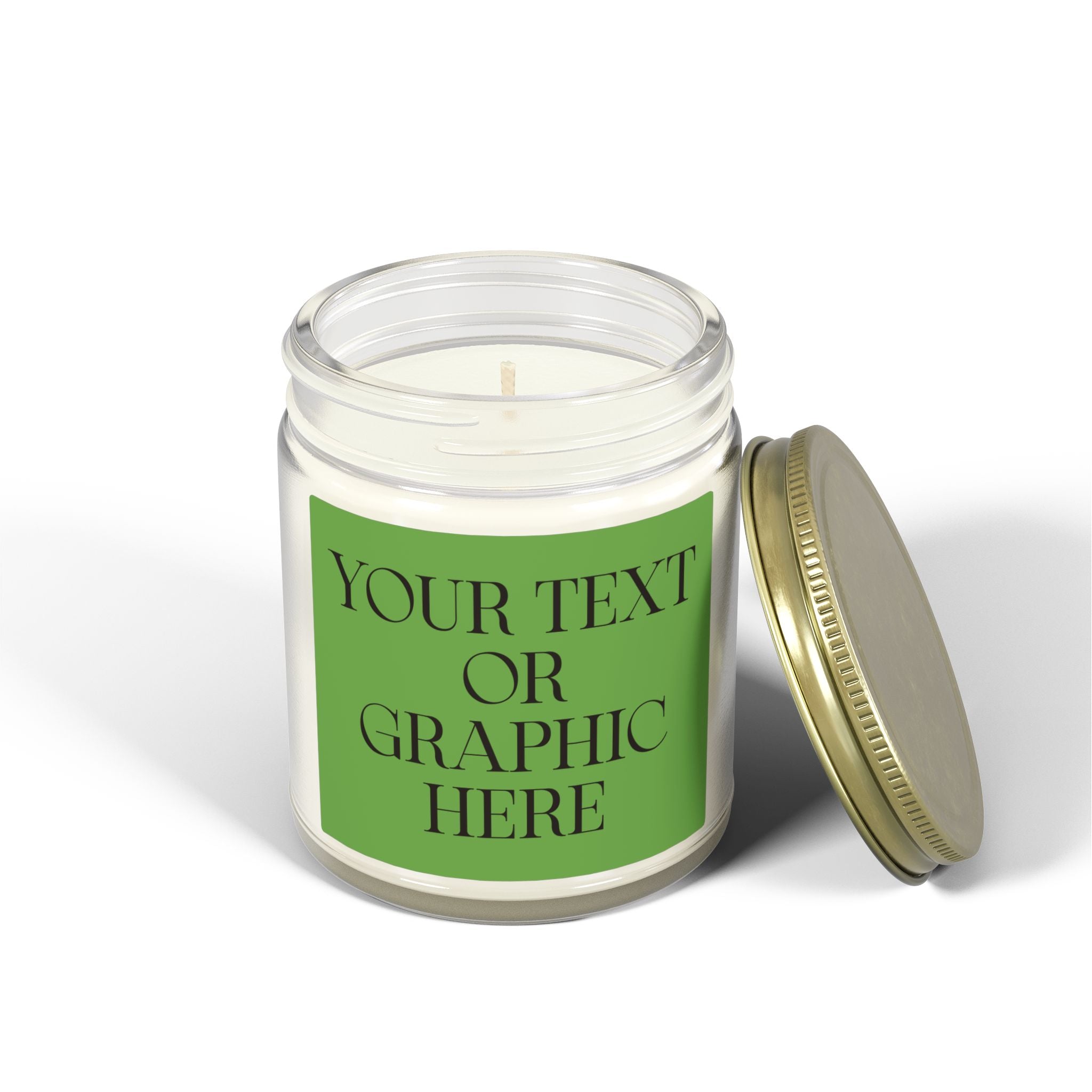 Coconut Apricot Scented Candle — 4oz & 9oz Decorative Jar (Custom Label)