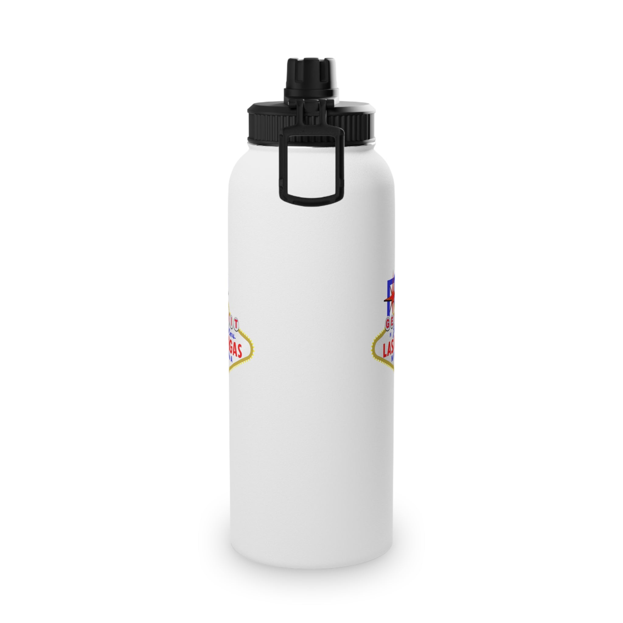 "Get Fit" Las Vegas Sign Stainless Steel Water Bottle