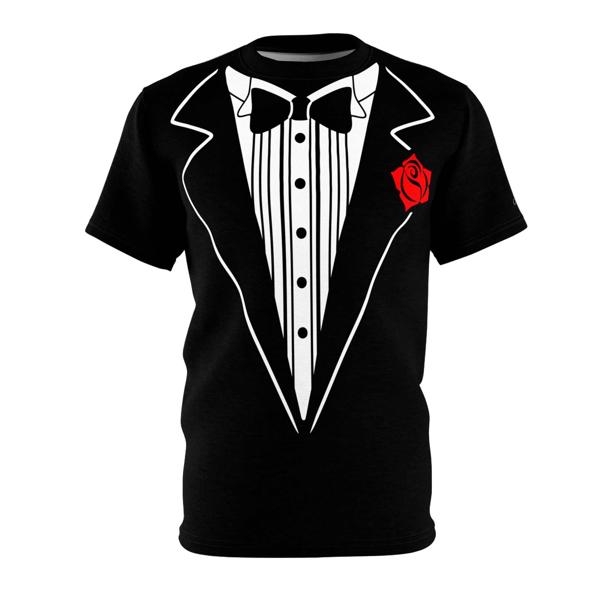 "All-Over Print" Black Tux T-Shirt - #153