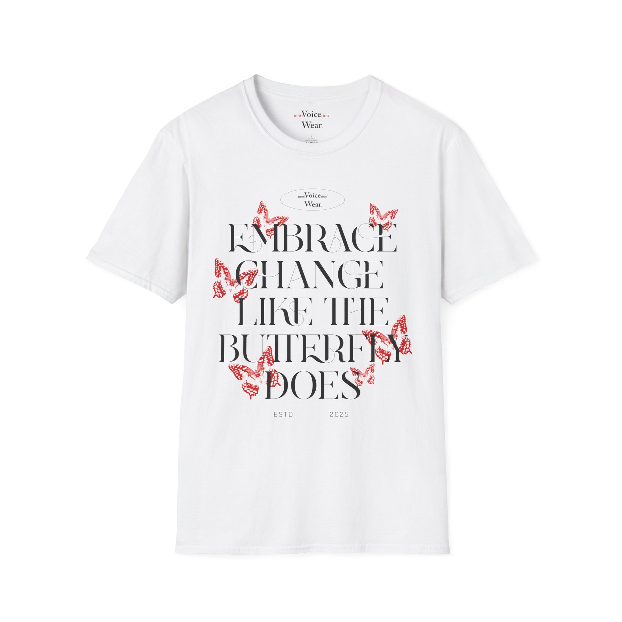 "Embrace Change" - Red - "moti-Voice-tion Wear" T-Shirt