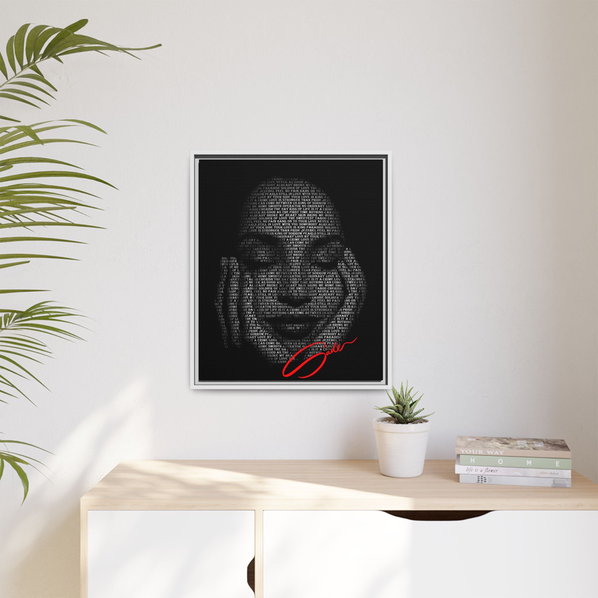 "Sade's Greatest Hits" Framed Canvas Print