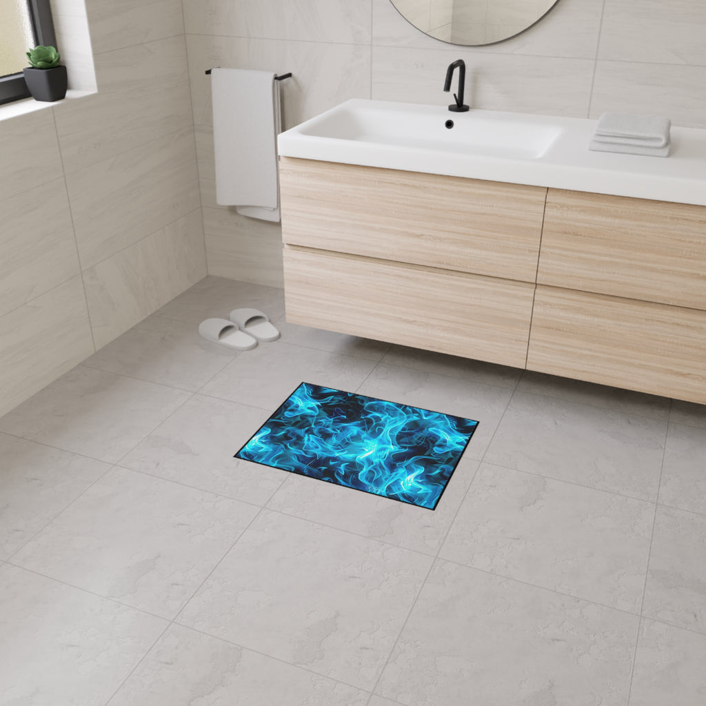 Heavy Duty Floor Mat – Blue Flames