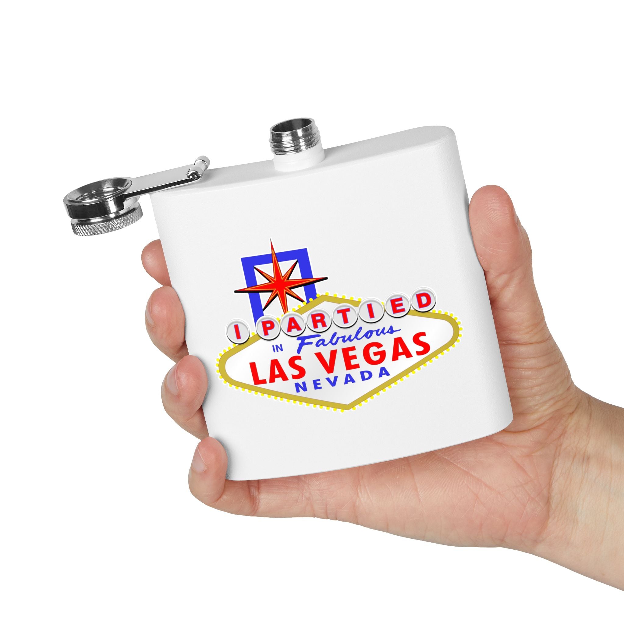 "I Partied" Las Vegas Sign 6oz Flask