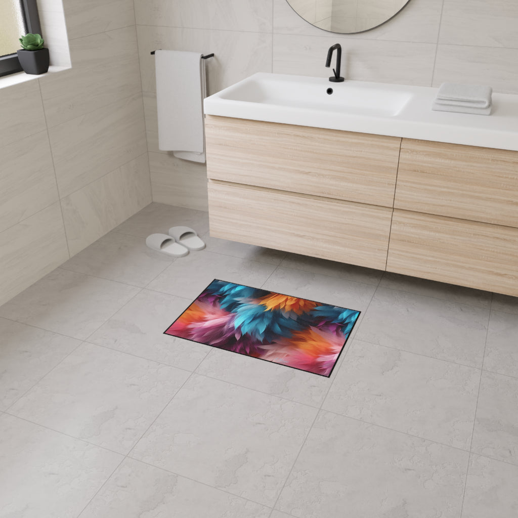 Heavy Duty Floor Mat – Colored Feathers