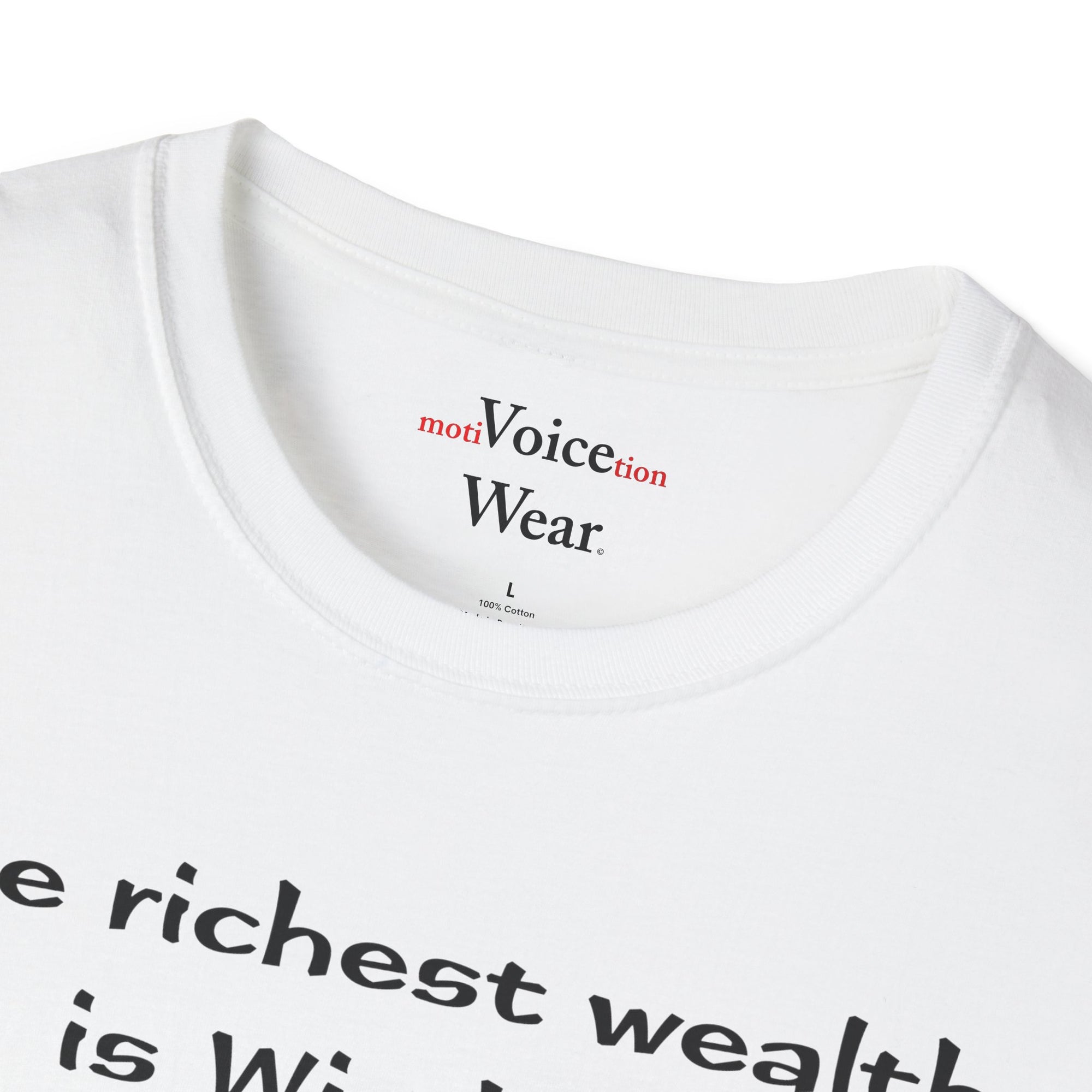 "Intangible Qualities" Quote - "moti-Voice-tion Wear" T-Shirt
