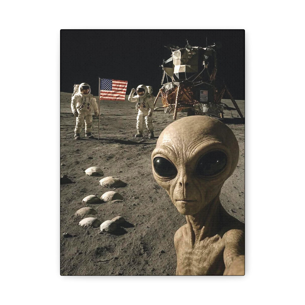 "Moon Invaders" Matte Canvas Print