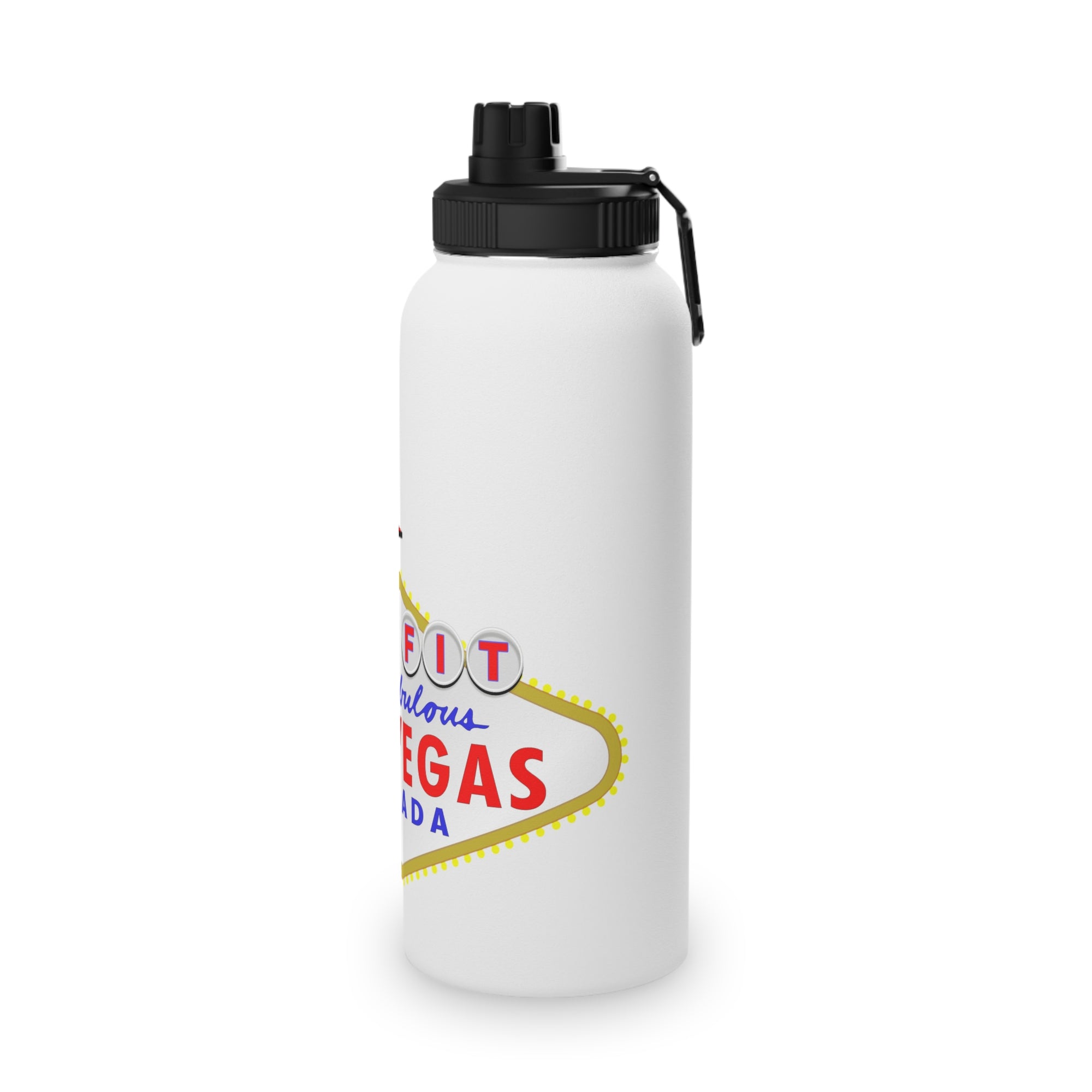 "Get Fit" Las Vegas Sign Stainless Steel Water Bottle