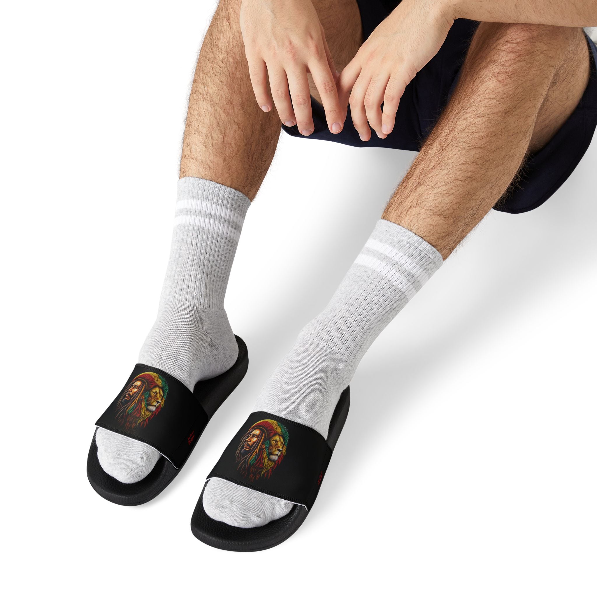 "All-Over Print" - Bob/Lion Men's Removable-Strap Sandals