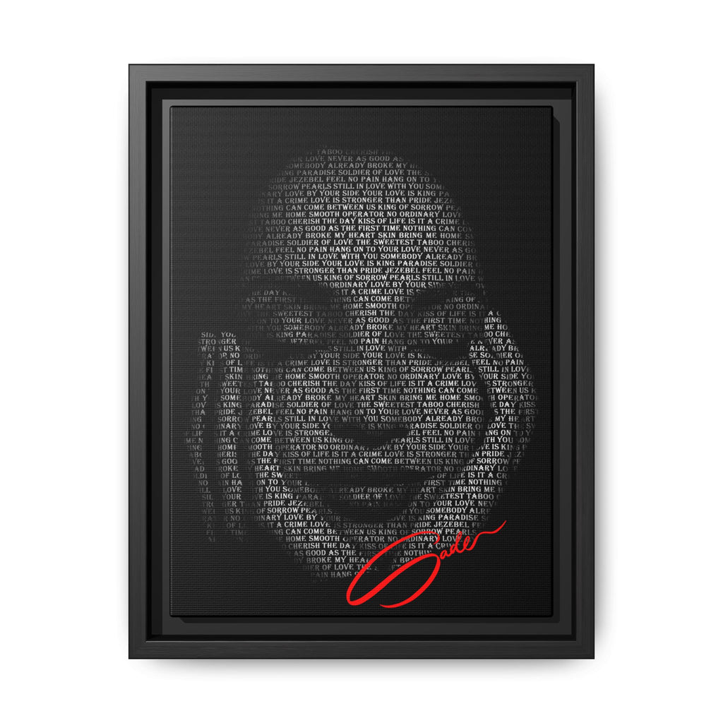 "Sade's Greatest Hits" Framed Canvas Print
