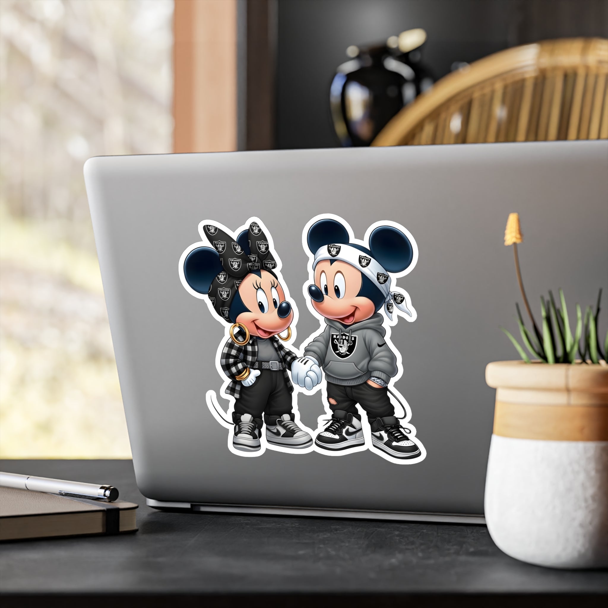 Minnie & Mickey Mouse - Raiders Vinyl Decal