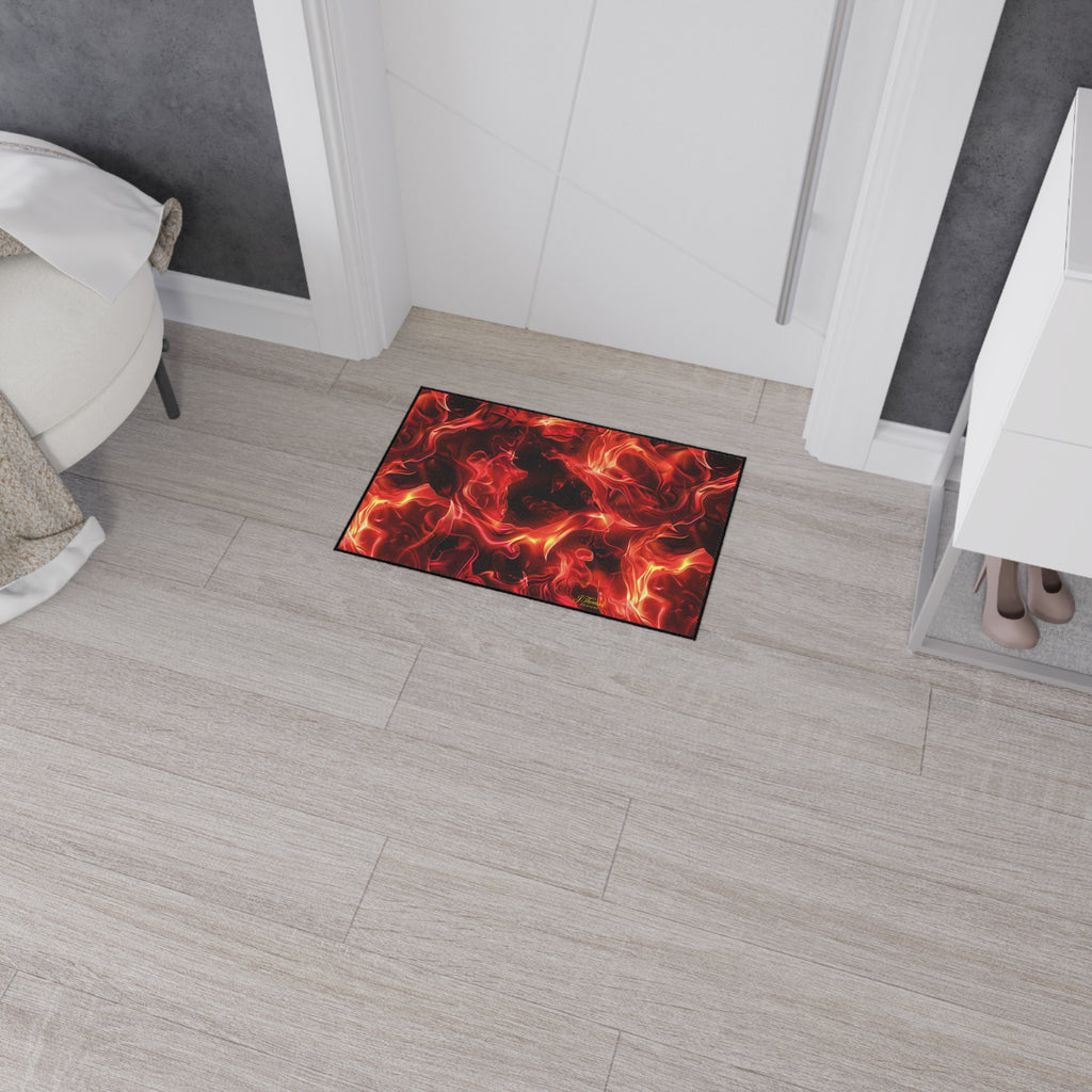 Heavy Duty Floor Mat – Red Flames